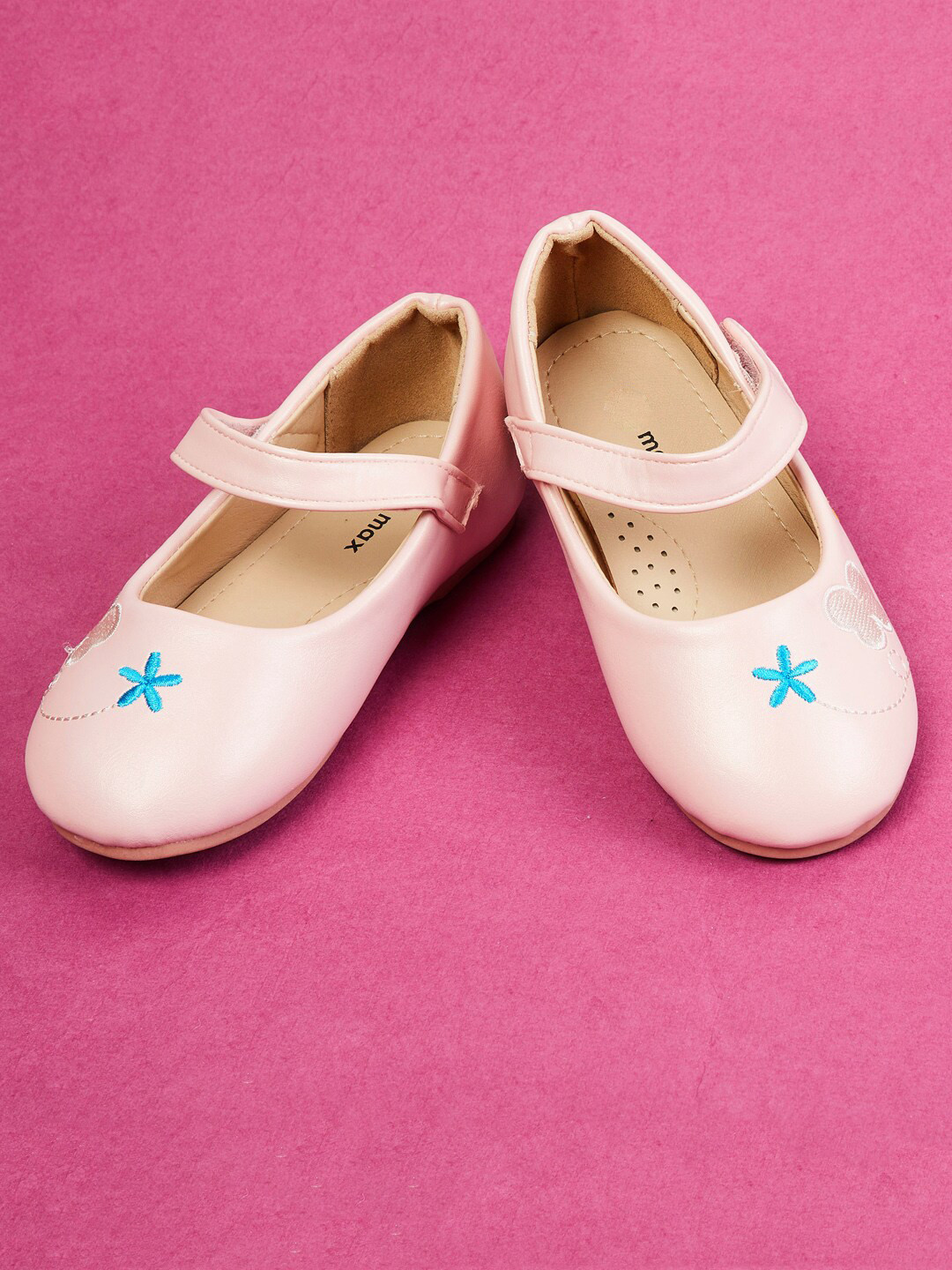

max Girls Pink Embellished Ballerinas Flats