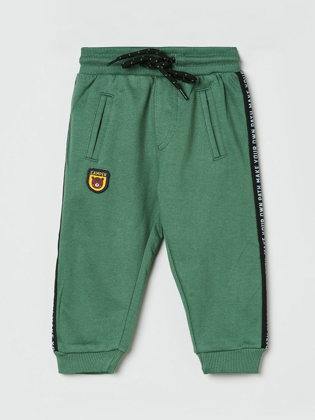 

max Boys Green Cotton Joggers