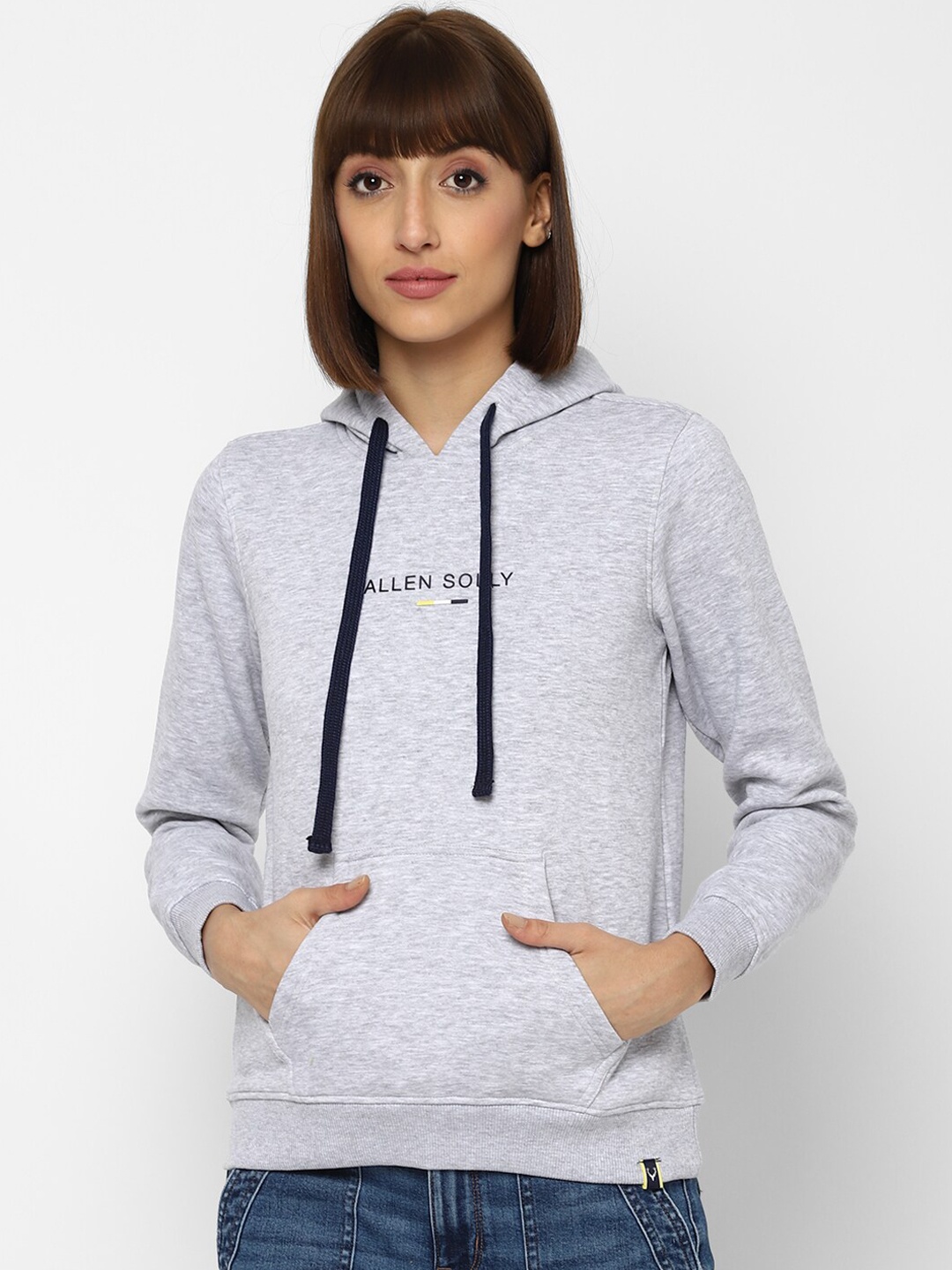 

Allen Solly Woman Women Grey Hooded Sweatshirt