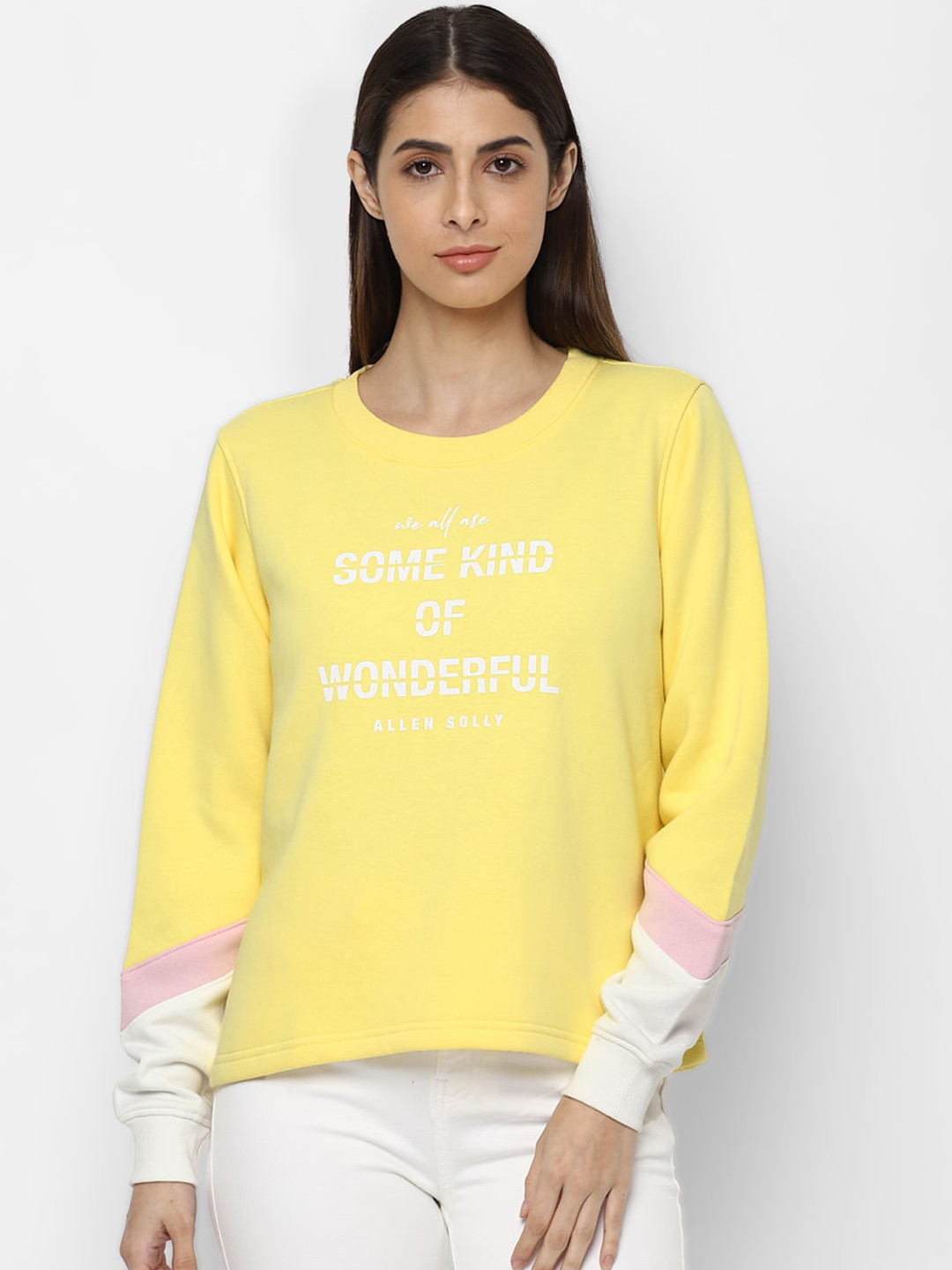 

Allen Solly Woman Women Yellow Printed Sweatshirt