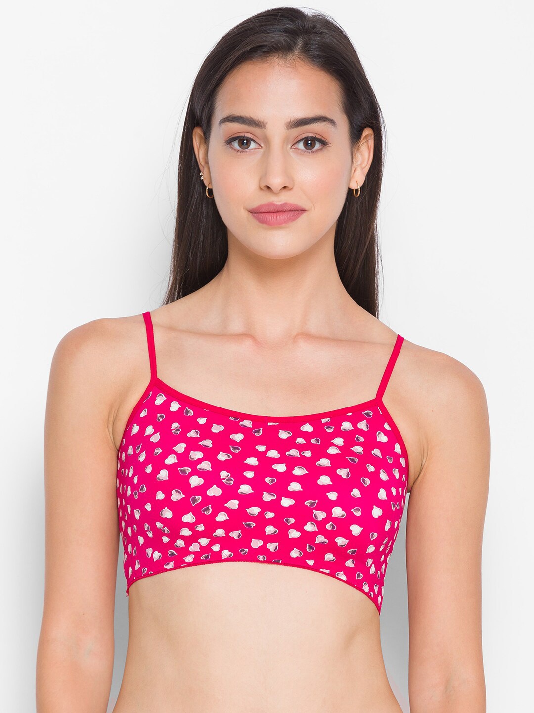 

Candyskin Red & White Graphic Beginners Full Coverage Bra