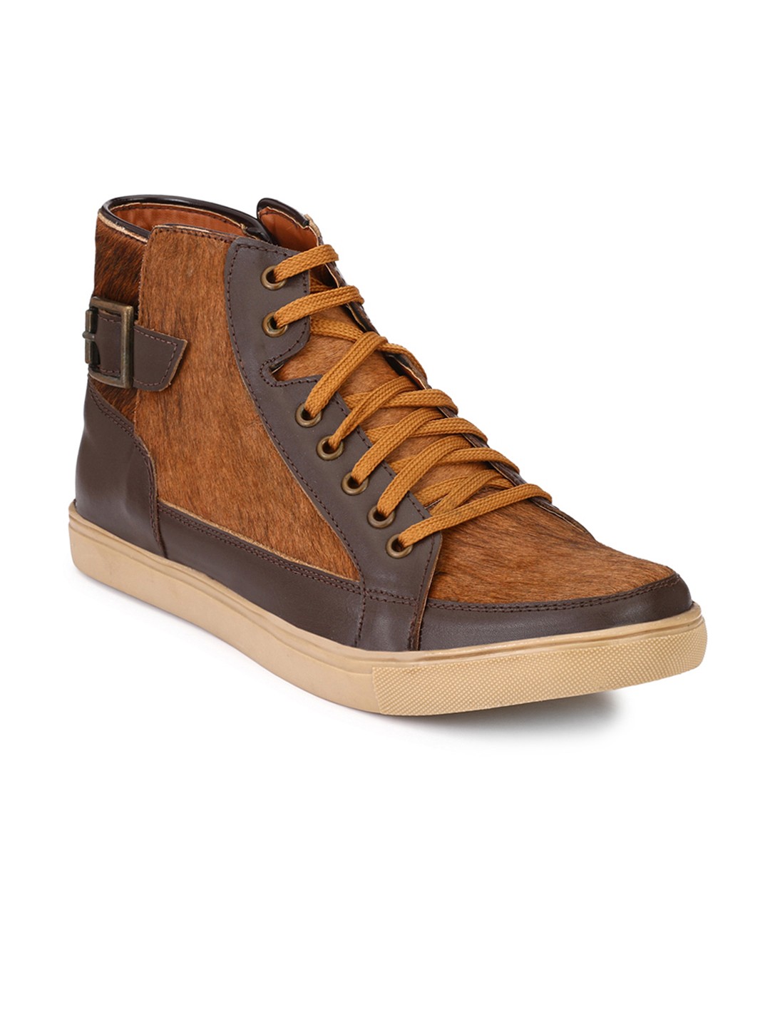 

AADY AUSTIN Men Brown Leather Casual Shoes