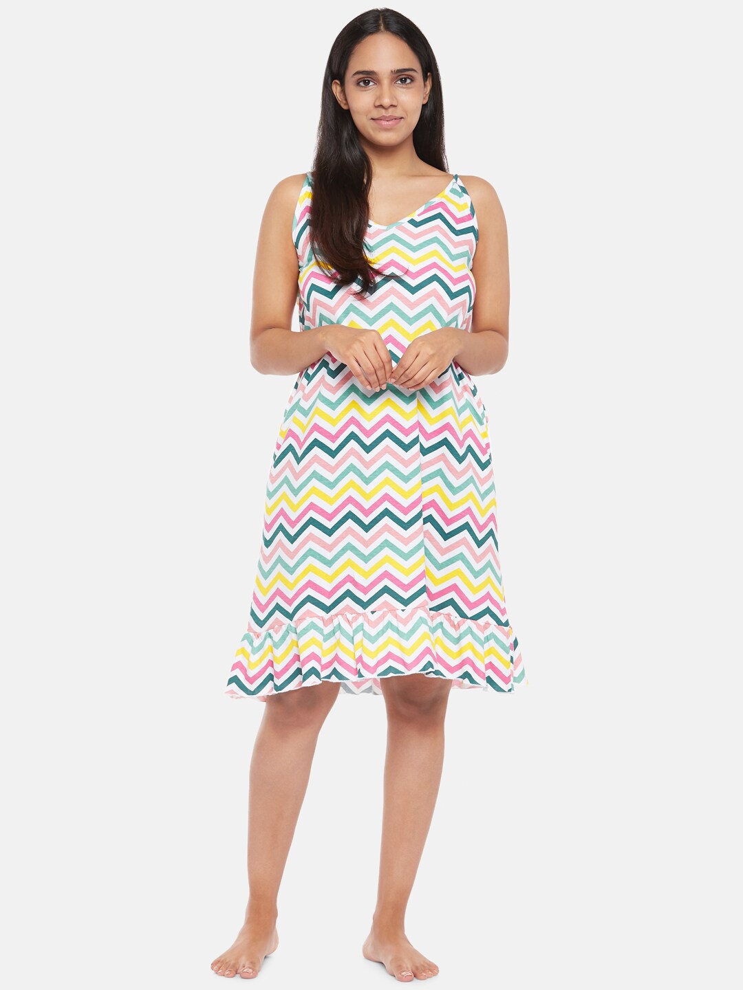 

People Blue Printed Nightdress