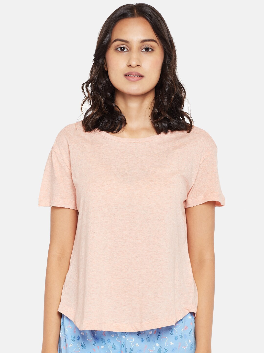 

Dreamz by Pantaloons Women Pink Solid Lounge T-shirt
