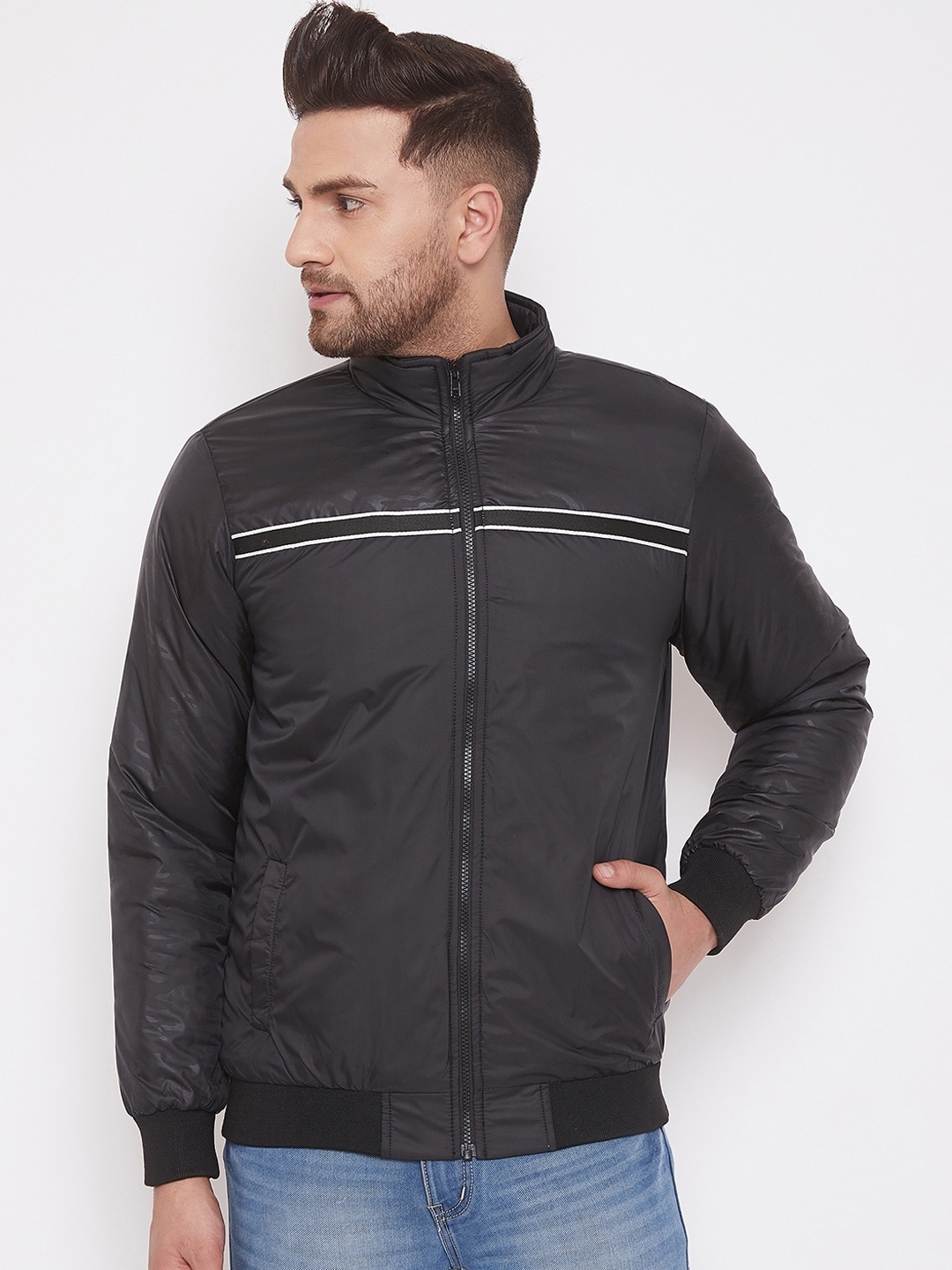 

PERFKT-U Men Black Lightweight Outdoor Puffer Jacket