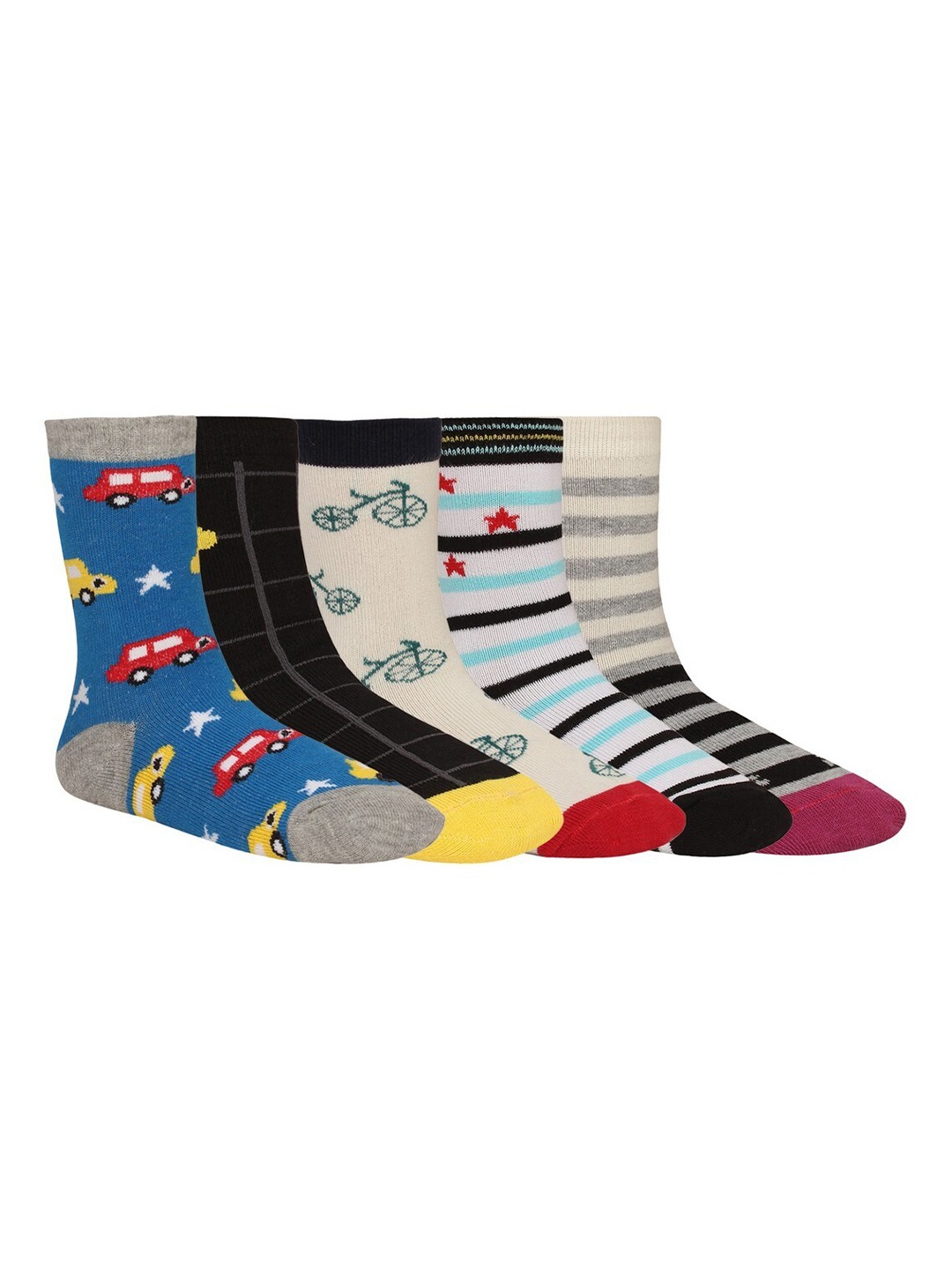 

Creature Unisex Kids Pack Of 5 Assorted Calf-Length Socks