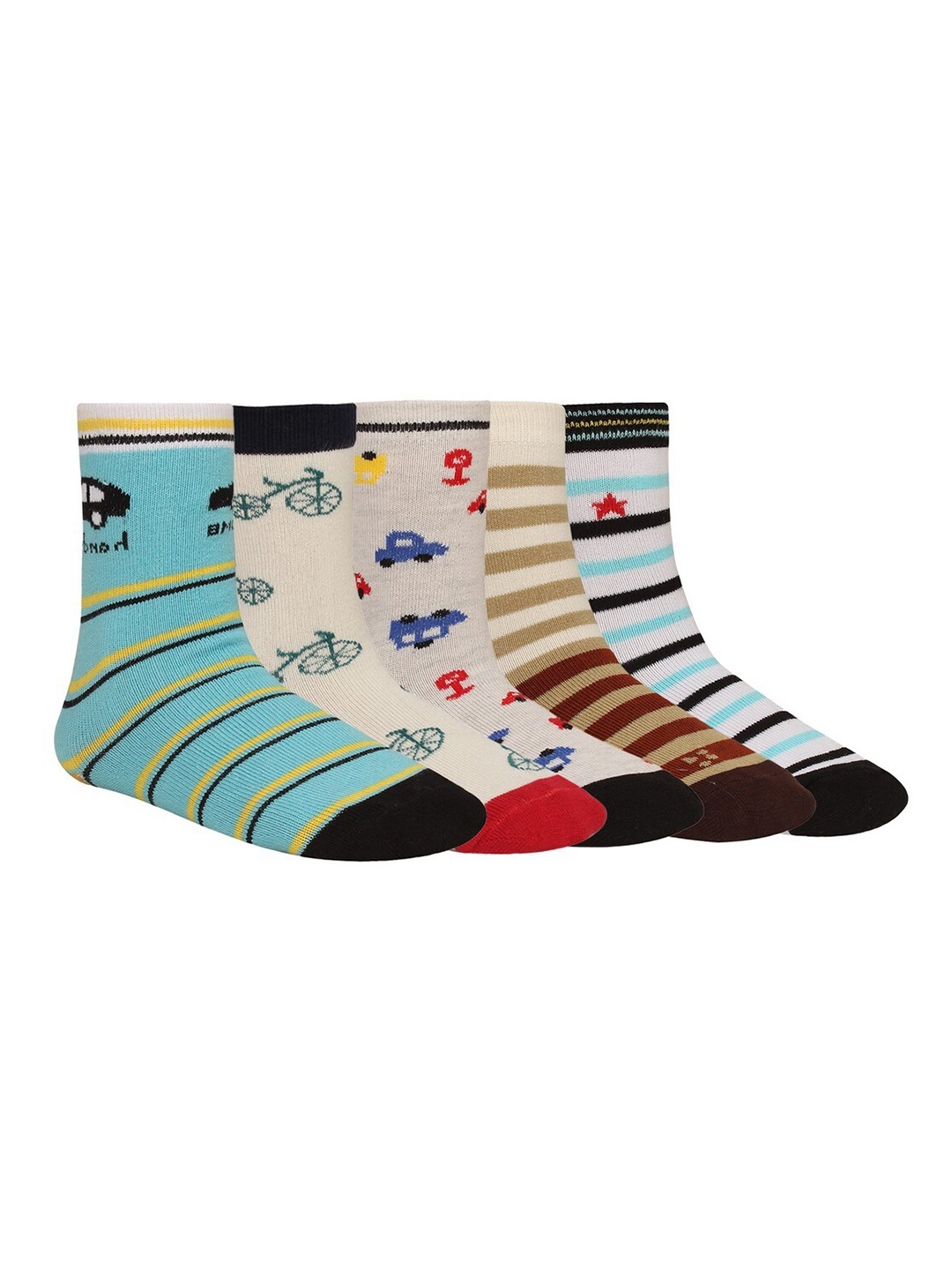 

Creature Unisex Kids Pack Of 5 Assorted Calf Length Socks