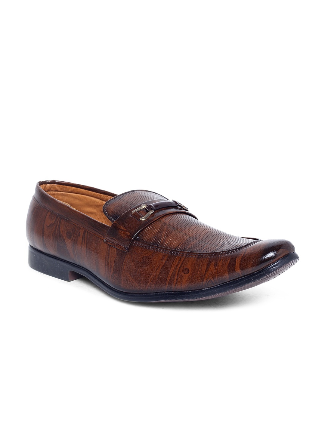 

MUTAQINOTI Men Brown Solid Formal Loafers