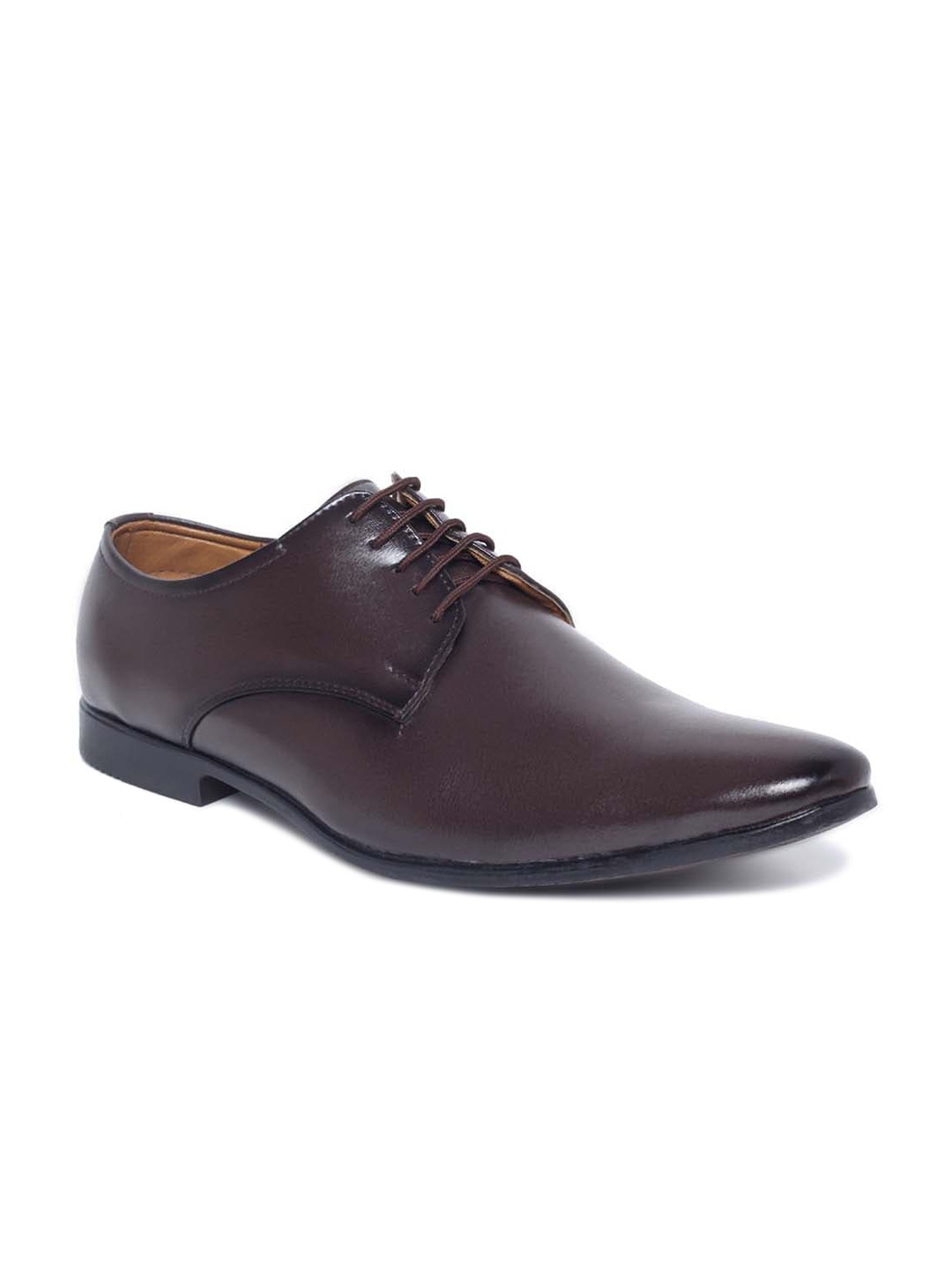 

MUTAQINOTI Men Brown Solid Formal Derbys