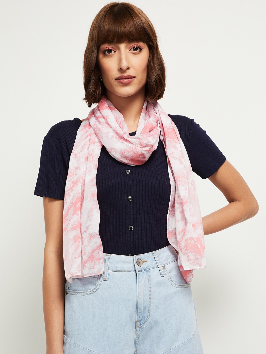 

max Women Multi Printed Scarf, White