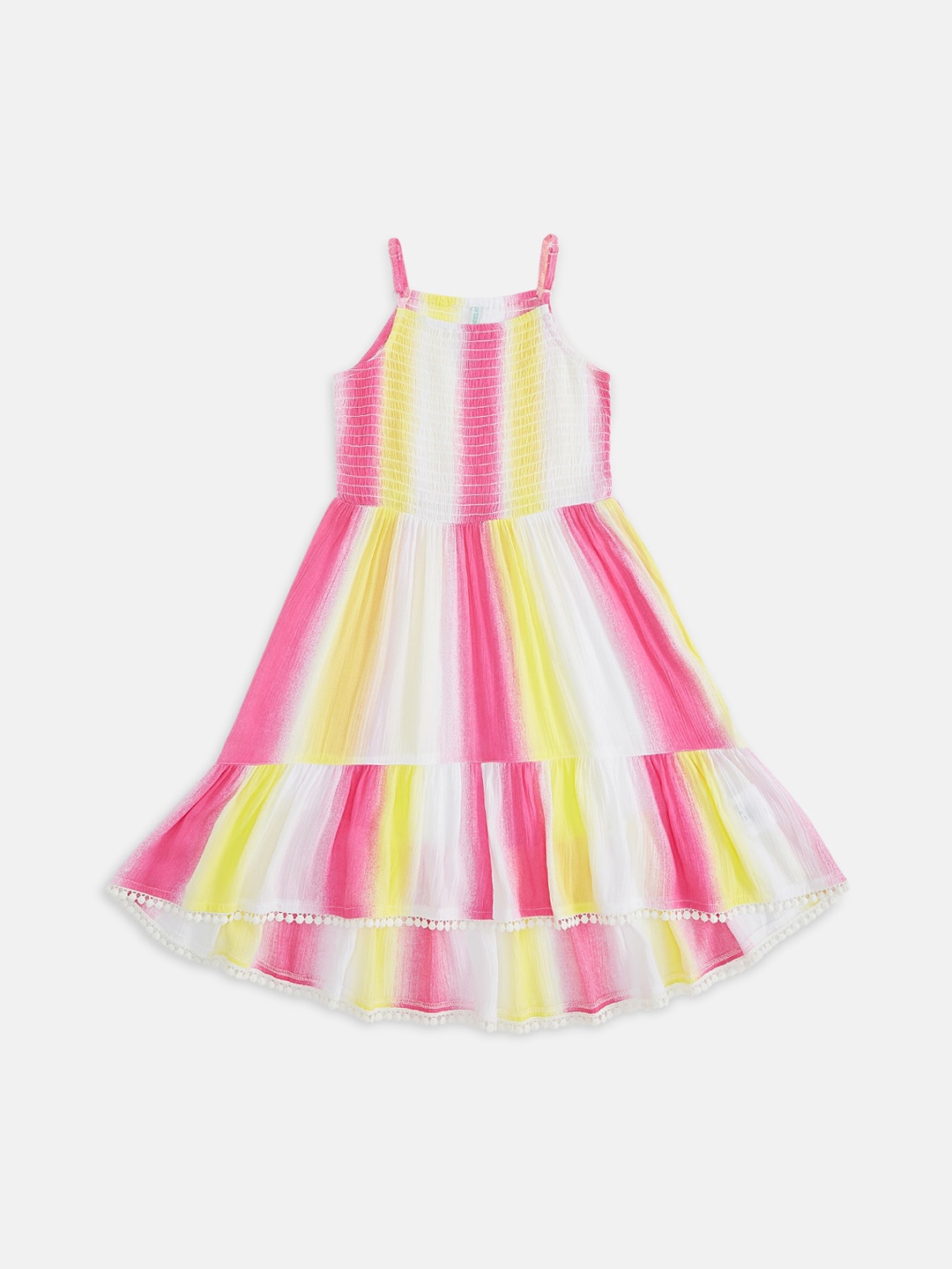 

Pantaloons Junior Multicoloured Halter Neck Georgette A-Line Flounce Dress, Multi