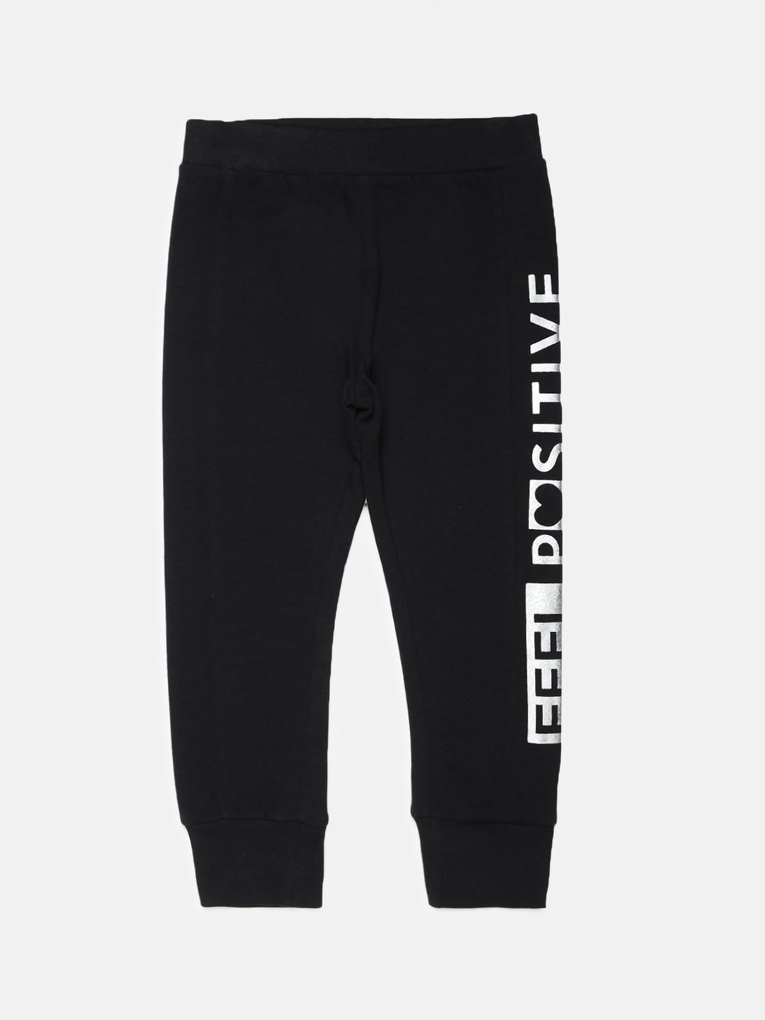 

Chicco Girls Black Printed Sustainable Joggers
