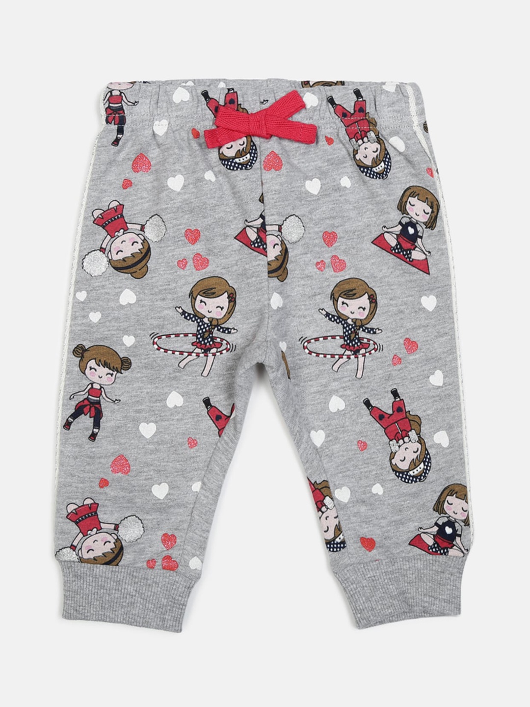 

Chicco Girls Grey Printed RegularJoggers Trousers