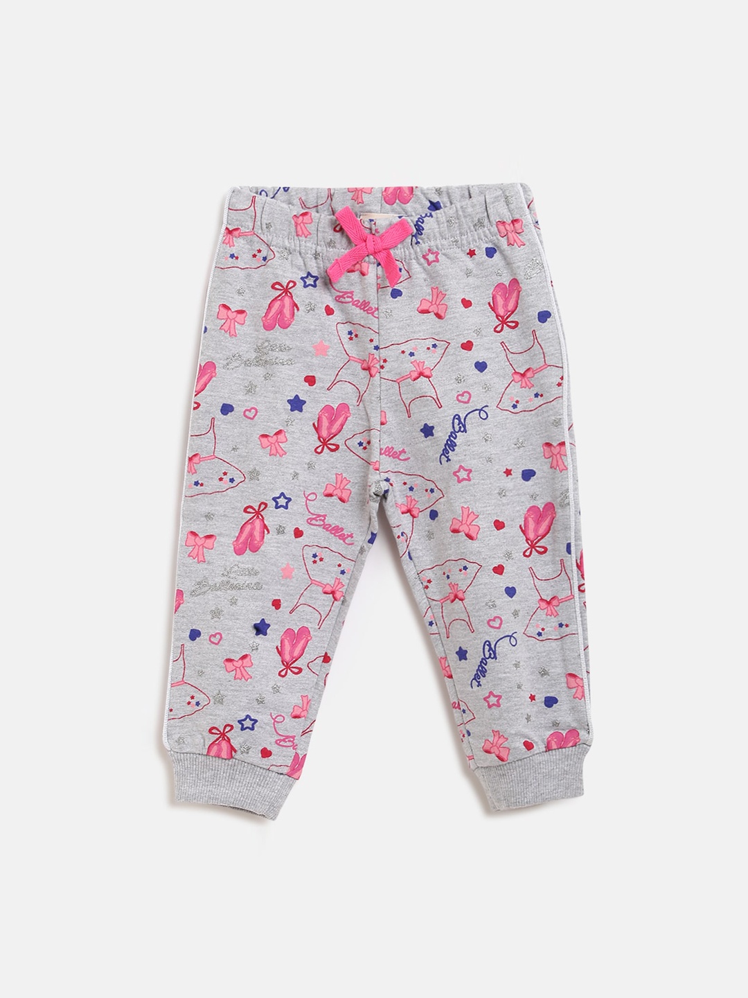 

Chicco Girls Grey Floral Printed Joggers Trousers