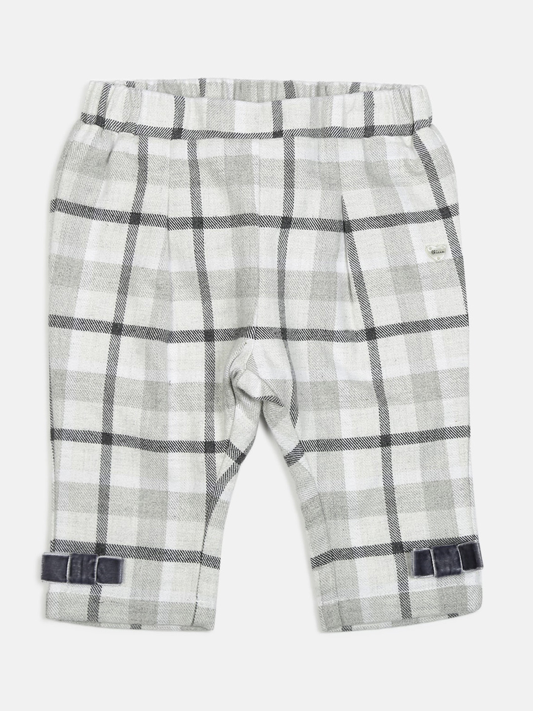 

Chicco Girls Grey Checked Trousers