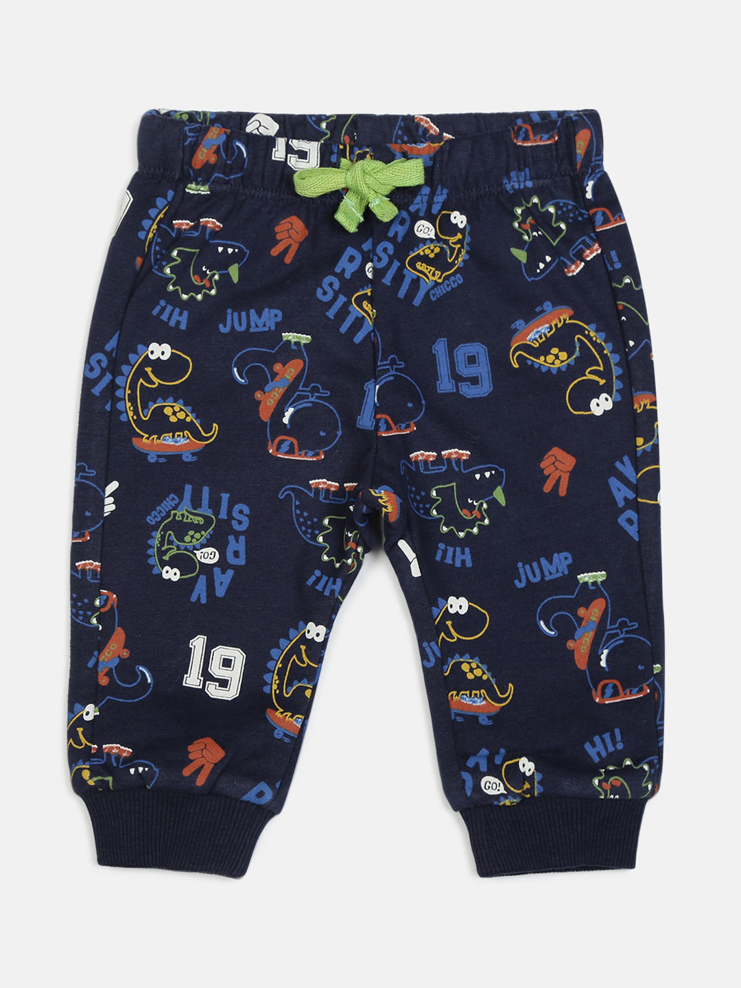 

Chicco Boys Navy Blue Printed Joggers