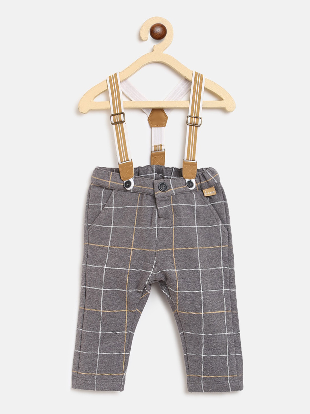 

Chicco Boys Grey Checked Trousers