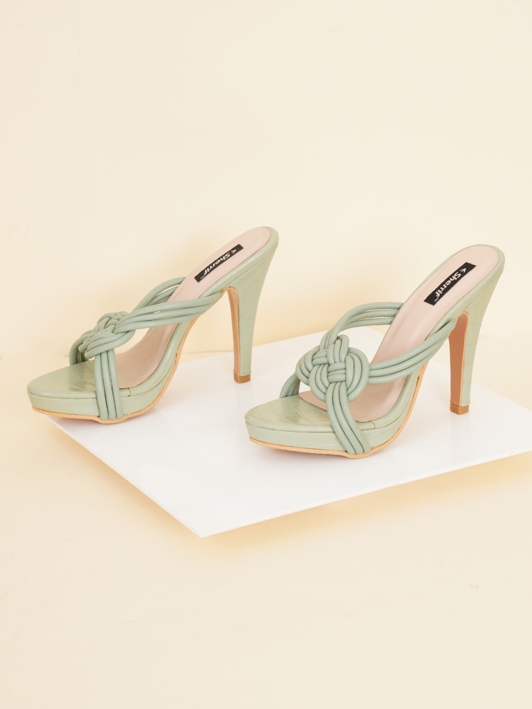 

Sherrif Shoes Women Sea Green Party Stiletto Sandals