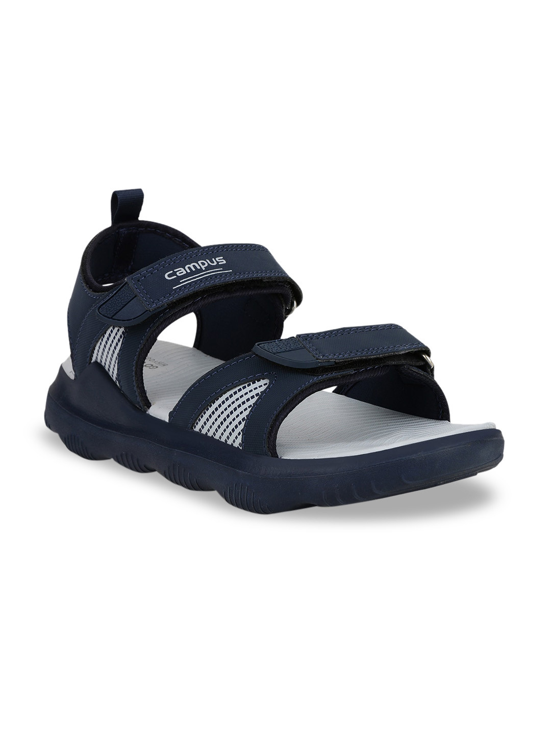 

Campus Men Navy Blue & Grey Textured Sports Sandals