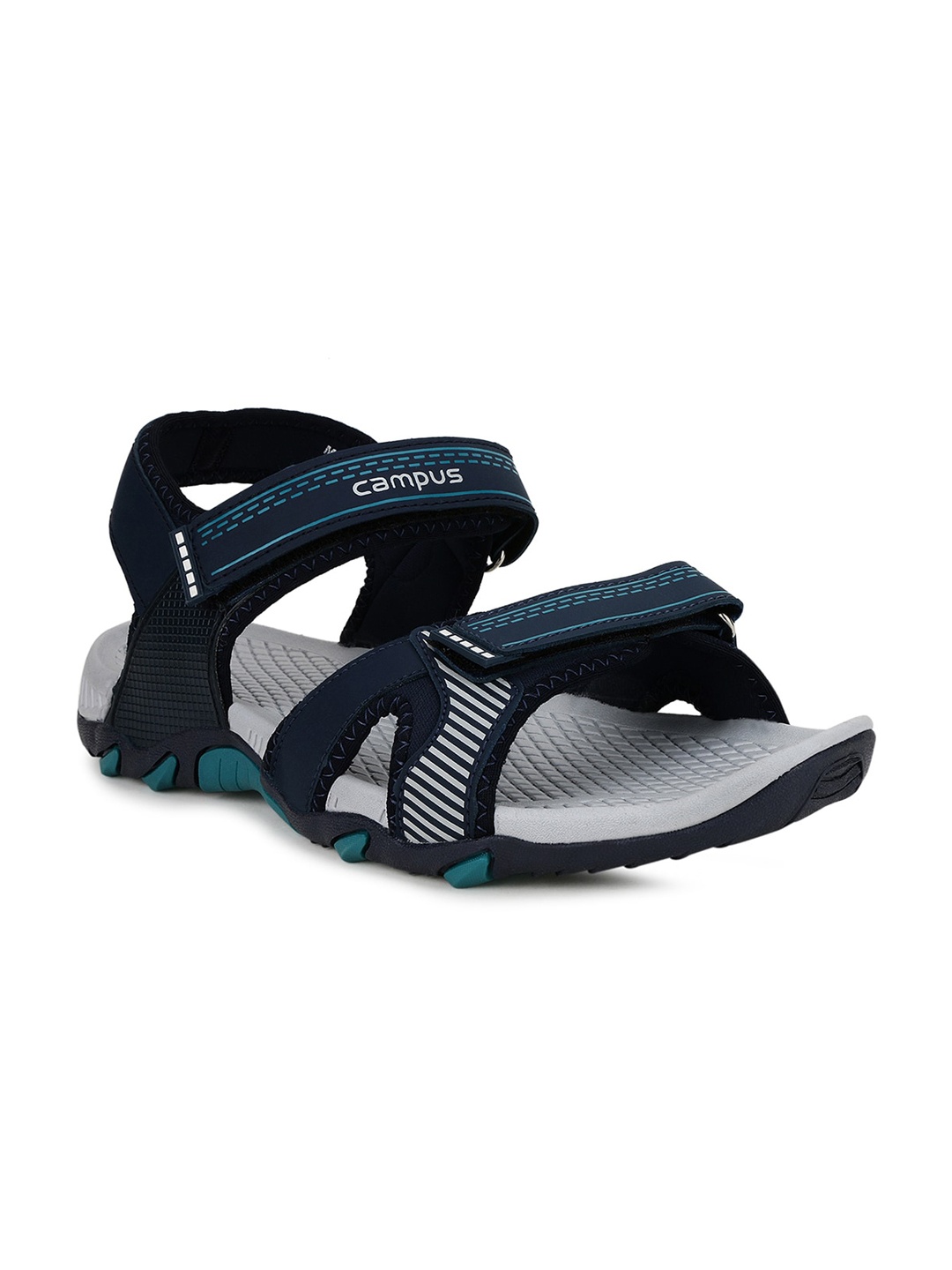 

Campus Men Navy Blue & Grey Printed Sports Sandals