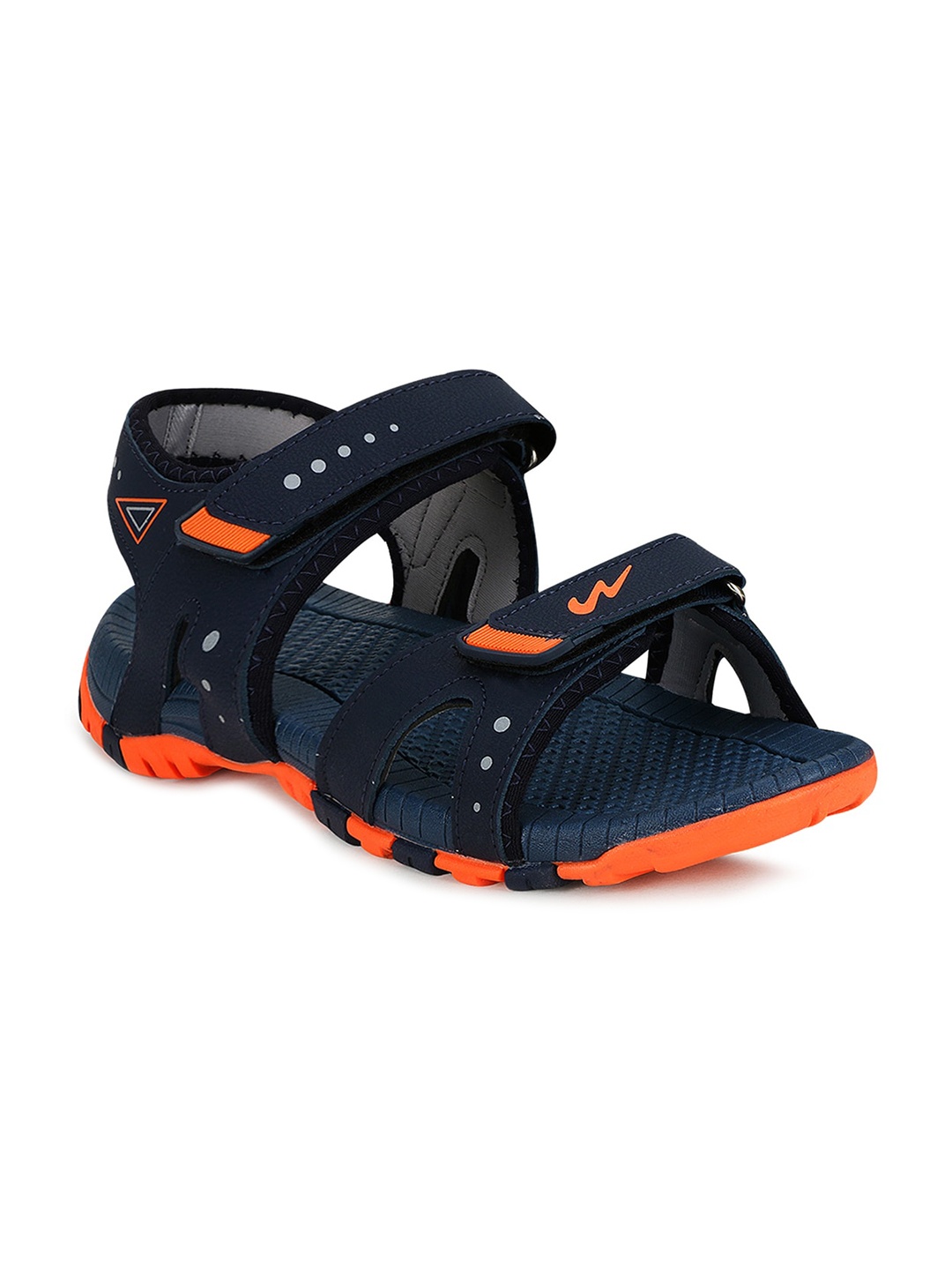 

Campus Men Navy Blue & Orange Patterned Sports Sandals