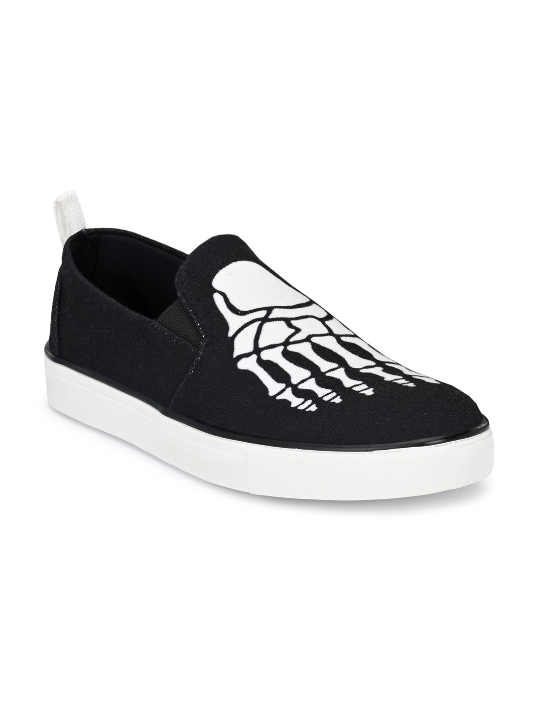

EXTRIMOS Men Black Printed Slip-On Sneakers