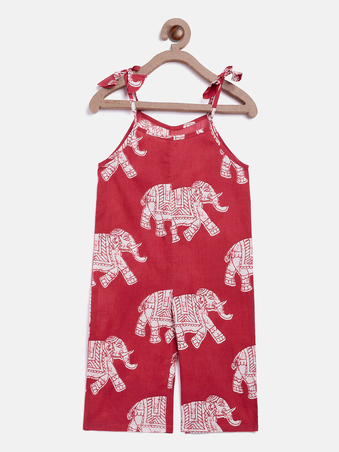 

InWeave Girls Red & White Printed Jumpsuit