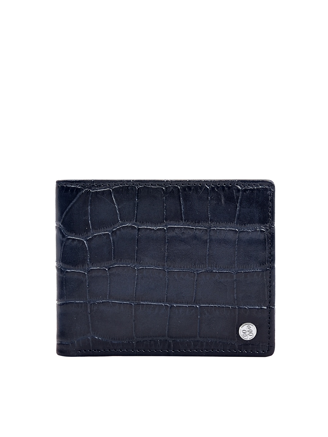 

Eske Men Blue Textured Leather Two Fold Wallet