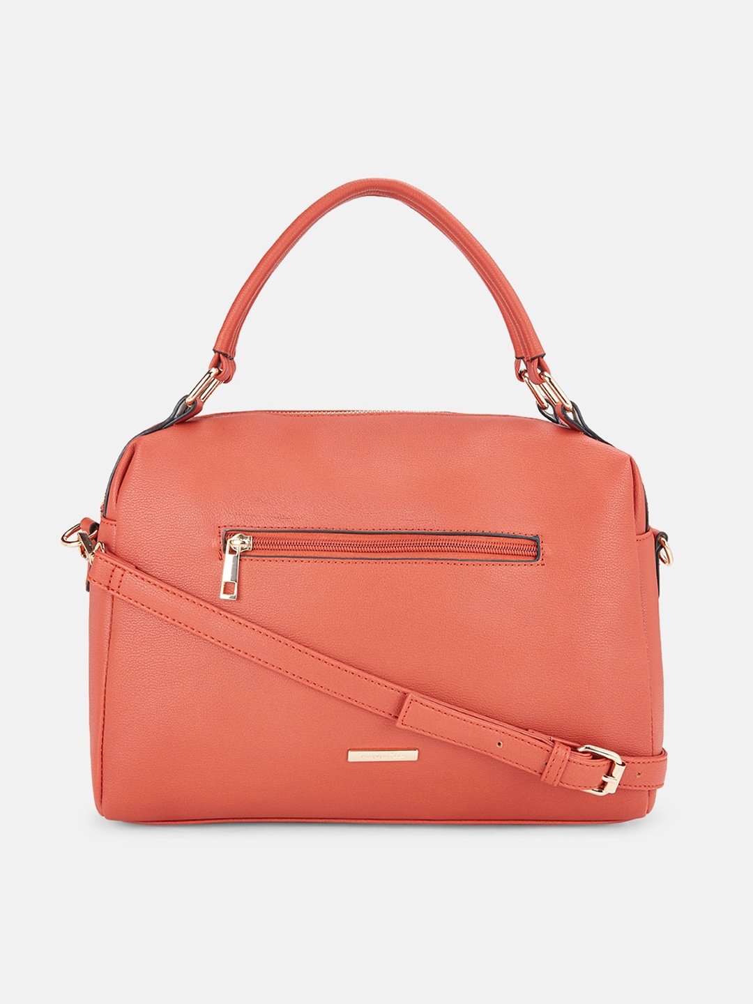 

Forever Glam by Pantaloons Women Orange Structured Satchel