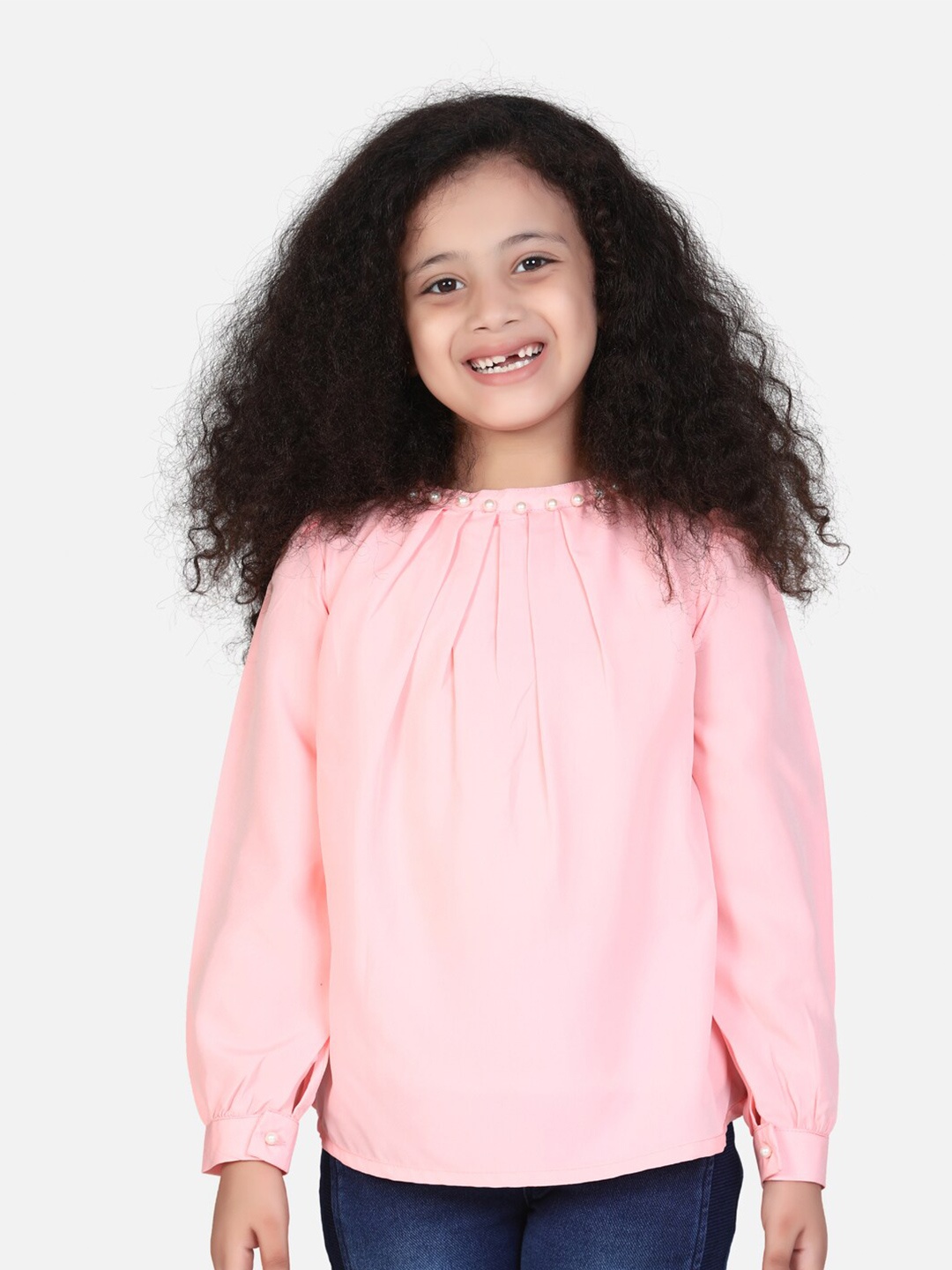 

Cutiekins Pink Crepe Regular Top