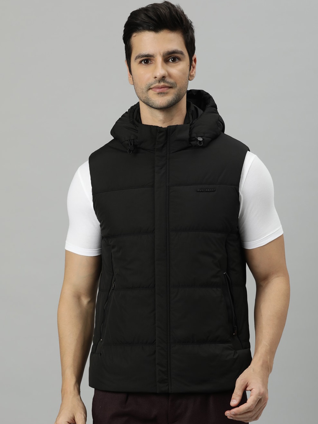

RARE RABBIT Men Black Padded Jacket