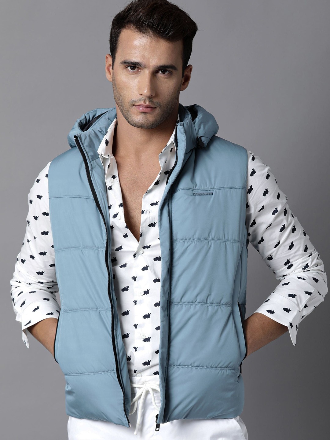 

RARE RABBIT Men Blue Padded Jacket