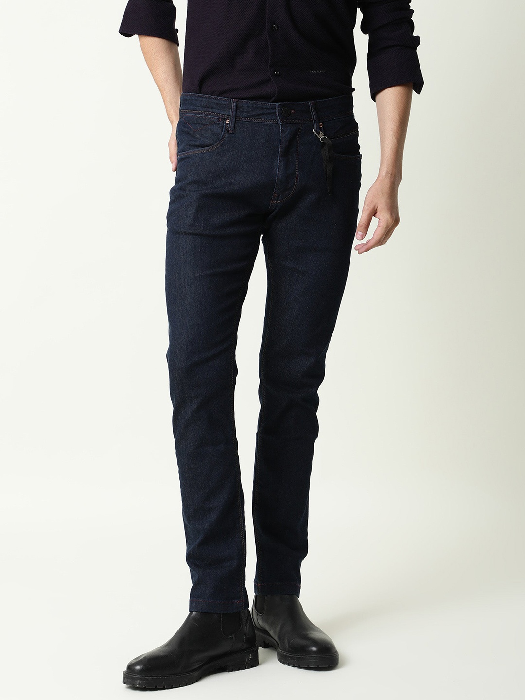 

RARE RABBIT Men Dratt-2 Slim Fit Jeans, Navy blue