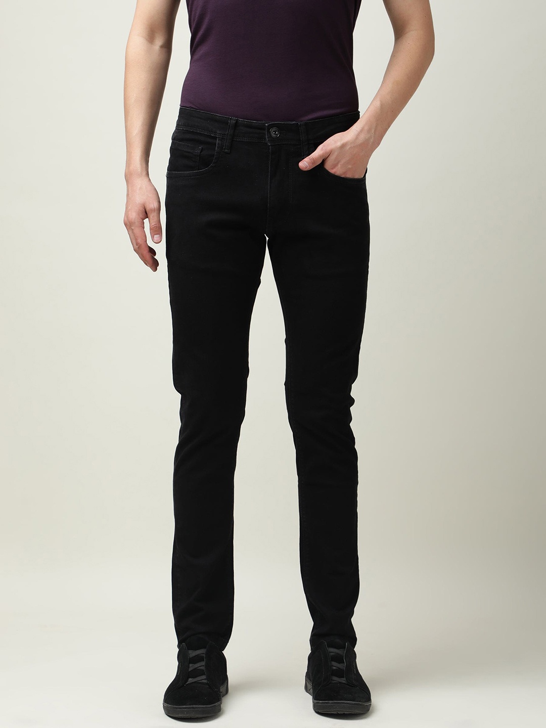

RARE RABBIT Men Double Black 2 Slim Fit Jeans
