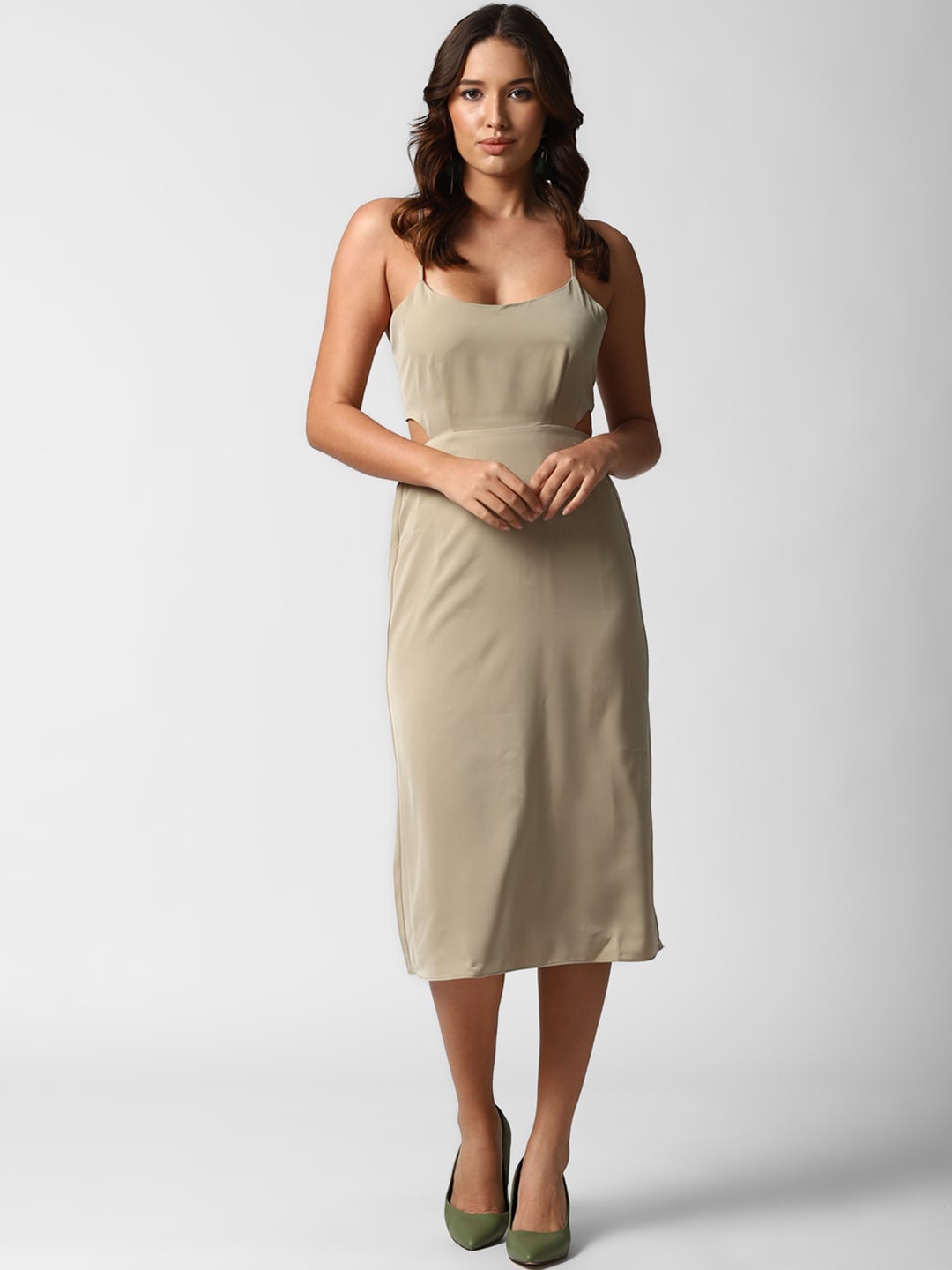 

FOREVER 21 Green Sheath Midi Dress