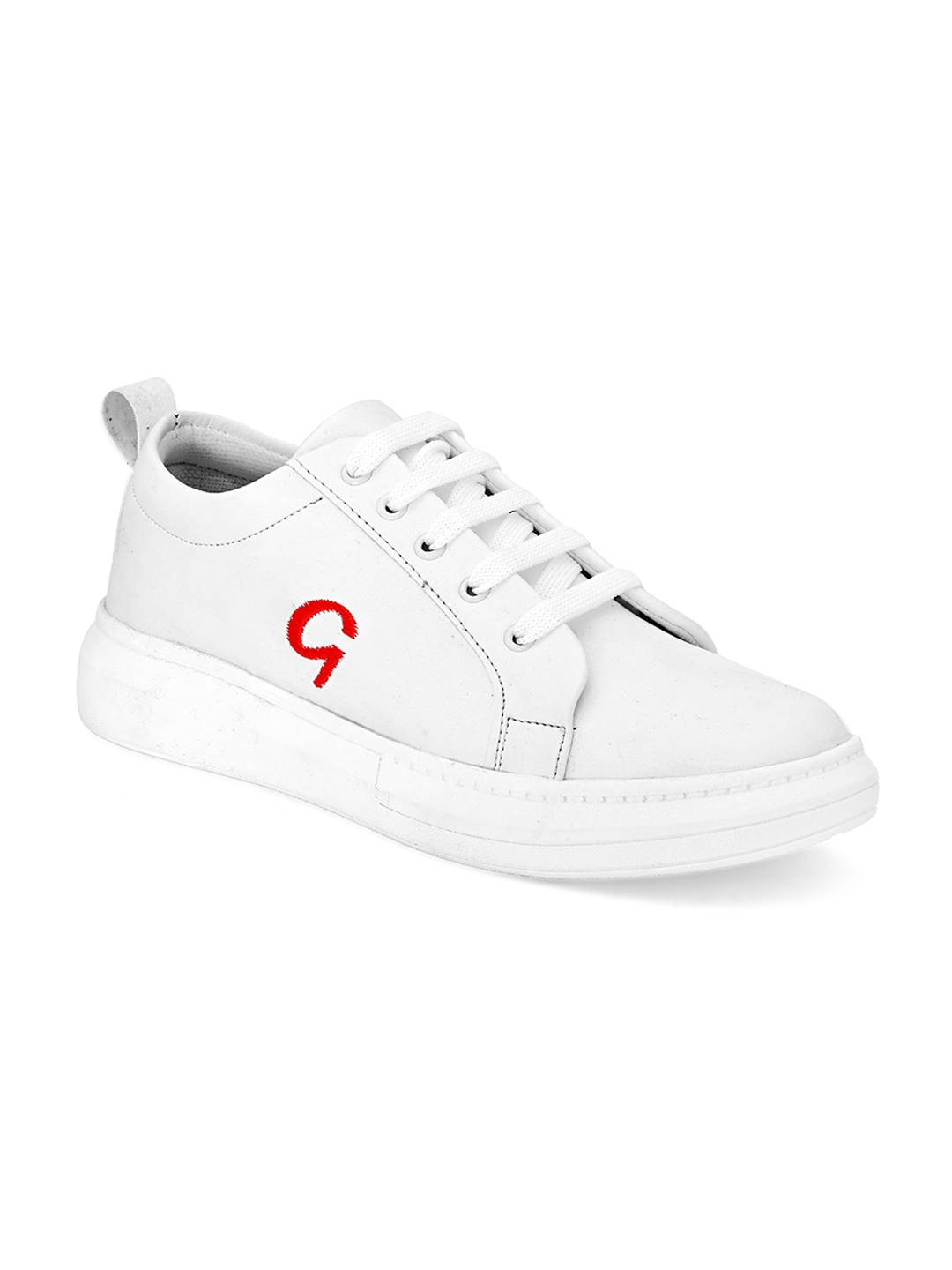 

Giorgio Men White & Red Leather Sneakers