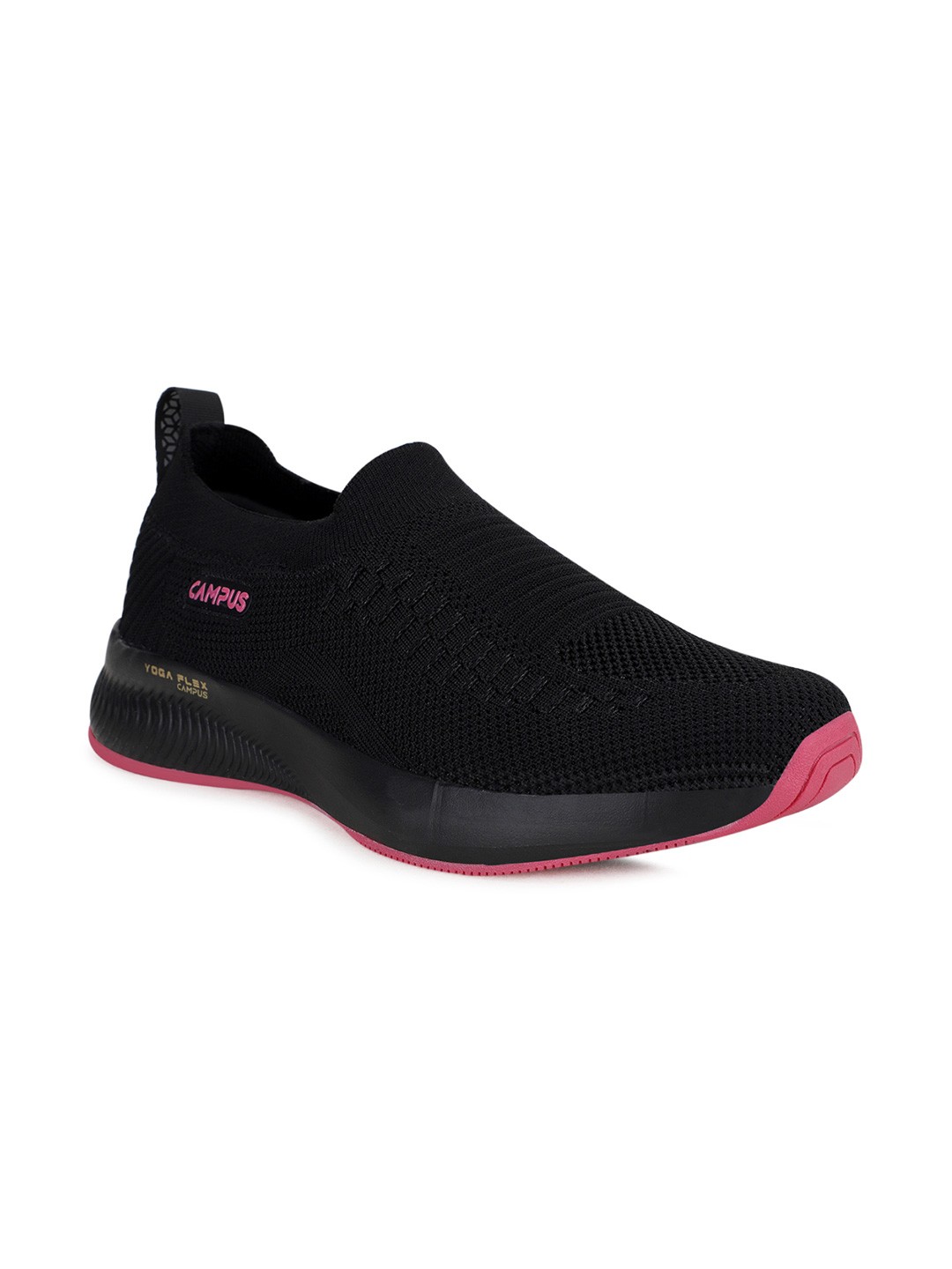 

Campus Women Black Mesh Walking Shoes