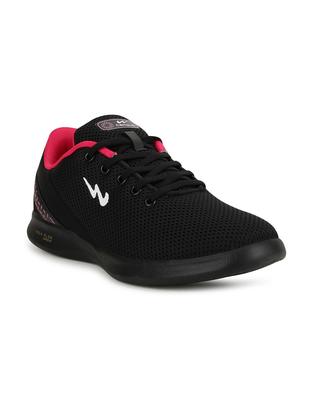 

Campus Women Black Mesh Running Shoes