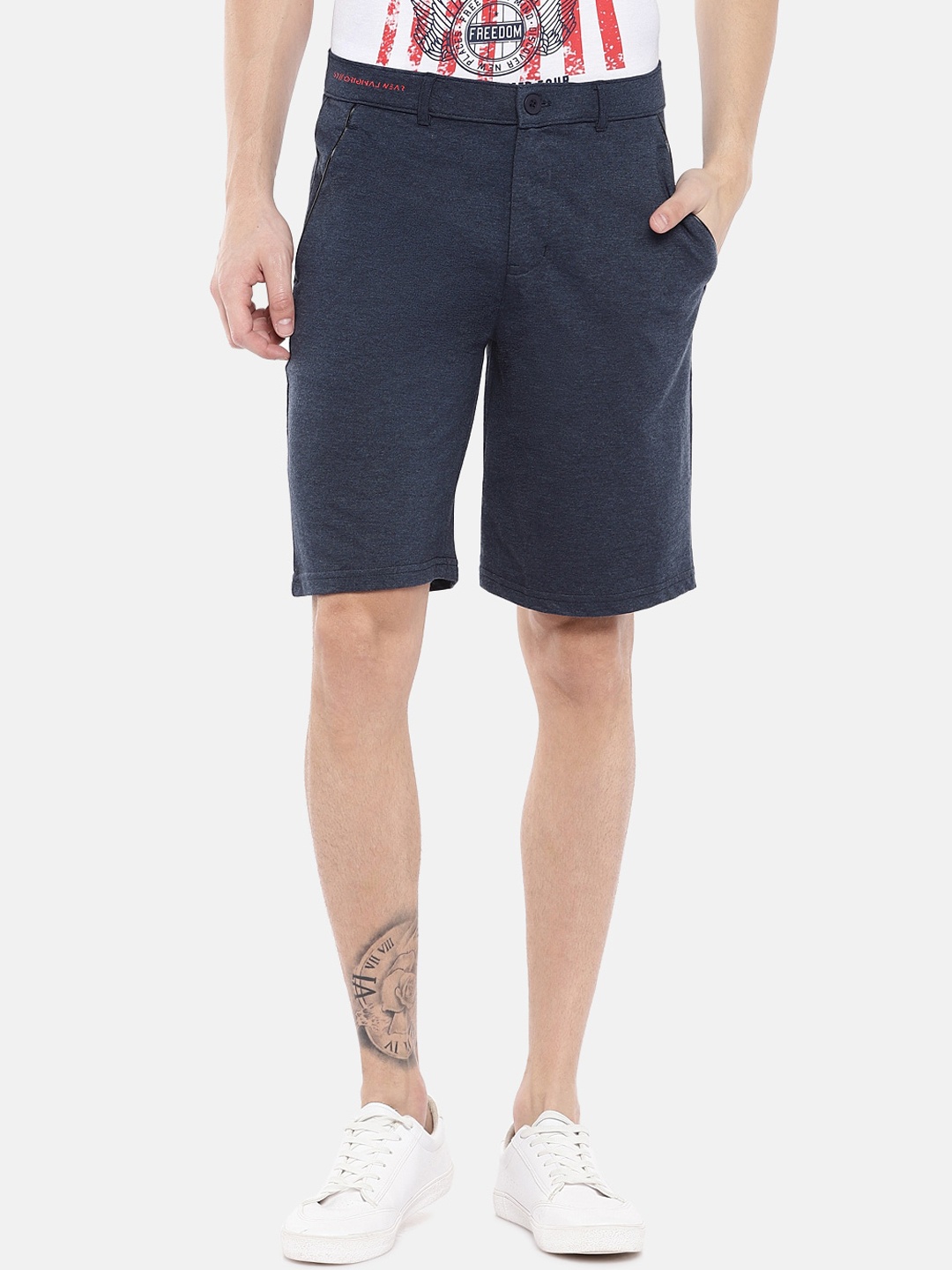 

Sweet Dreams Men Navy Blue Solid Cotton Shorts