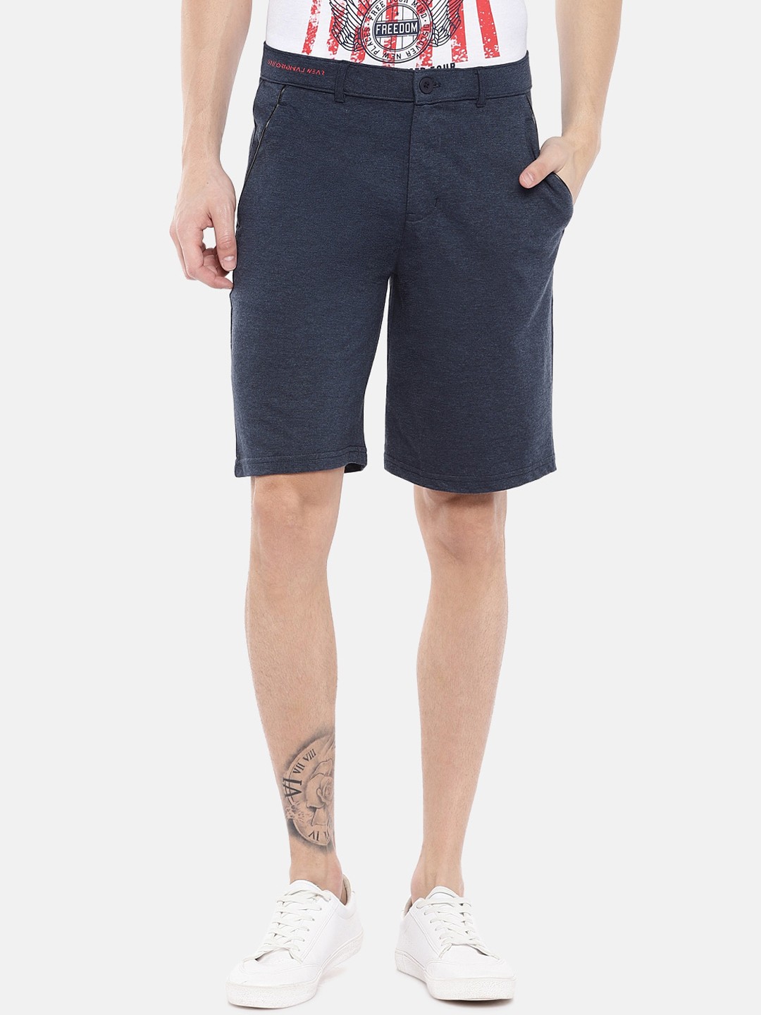 

Sweet Dreams Men Navy Blue Running Cotton Shorts