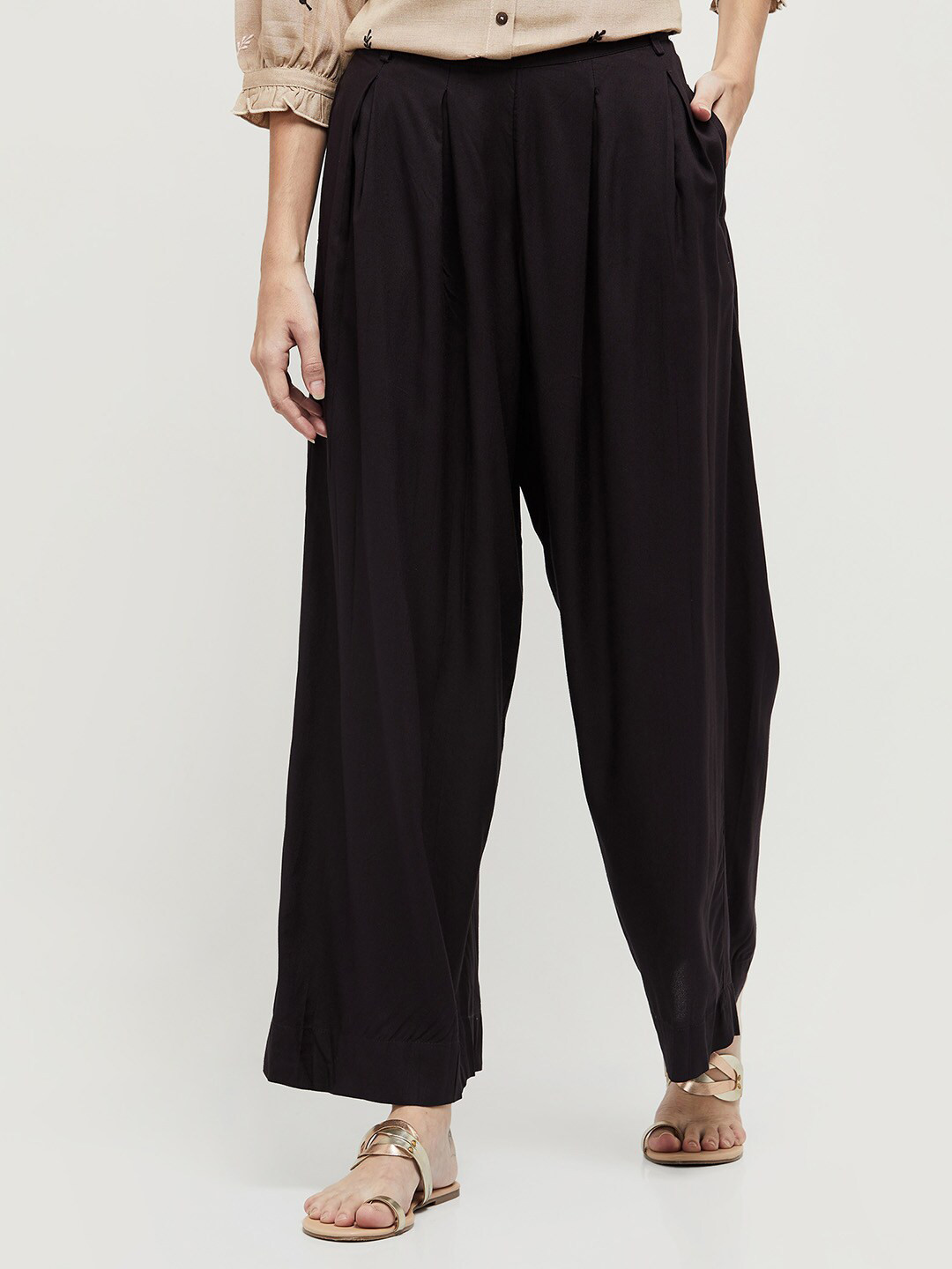 

max Women Brown Palazzos