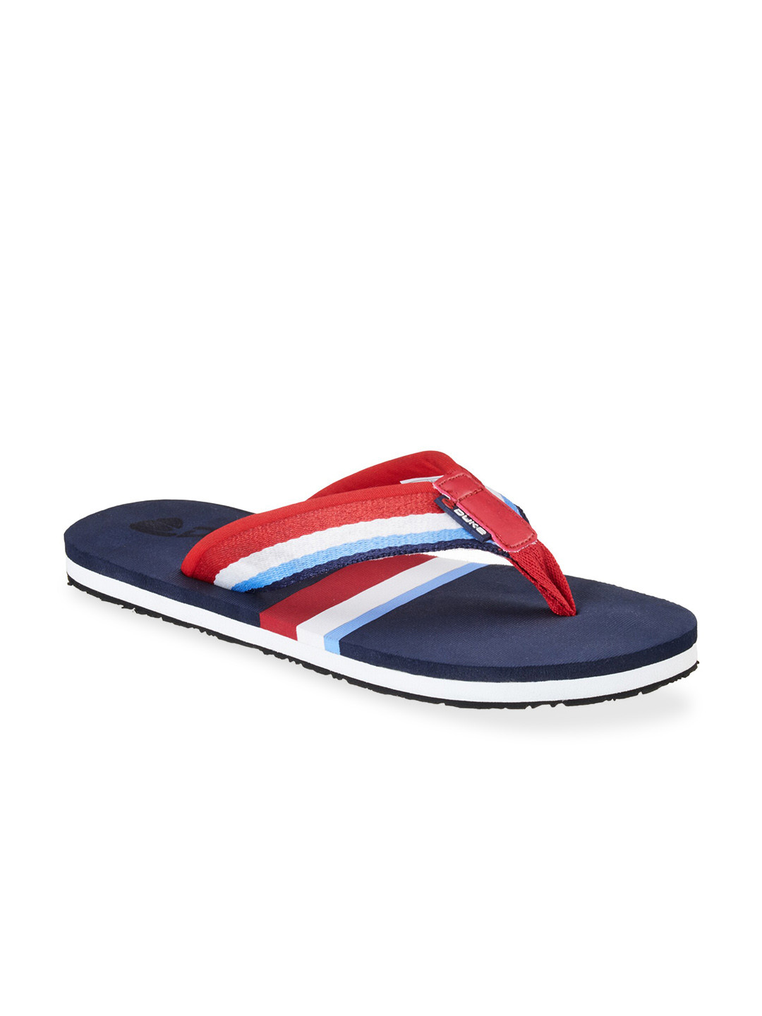

Duke Men Navy Blue & Red Printed Thong Flip-Flops