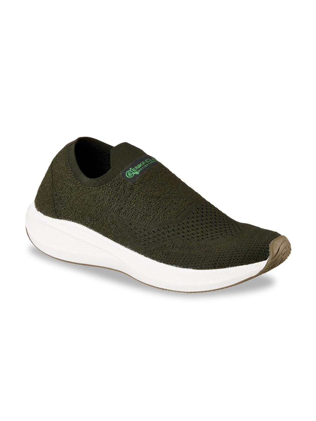 

Duke Men Olive Green Mesh Running Shoes