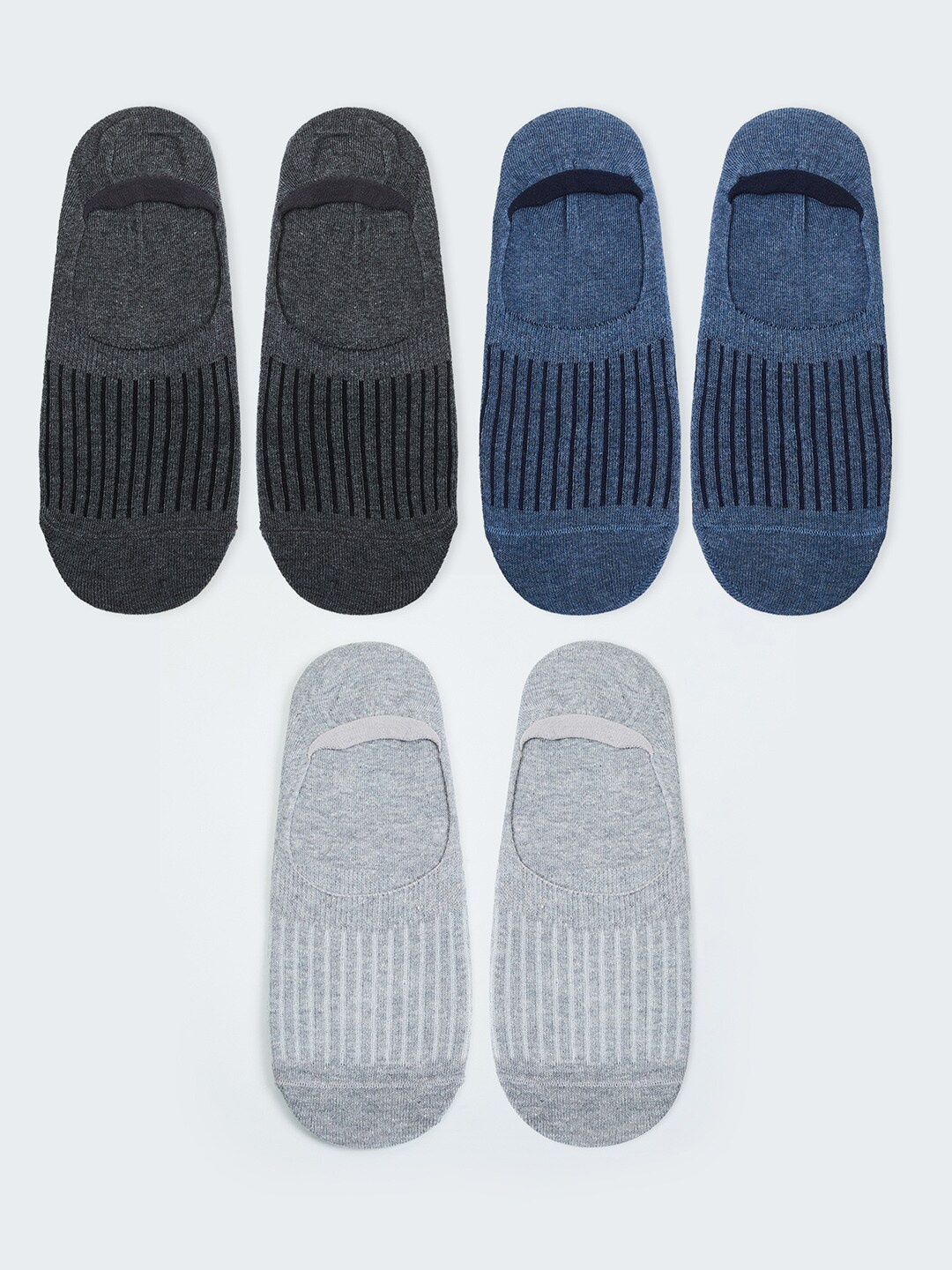 

max Men Pack of 3 Shoe-Liners Socks, Multi