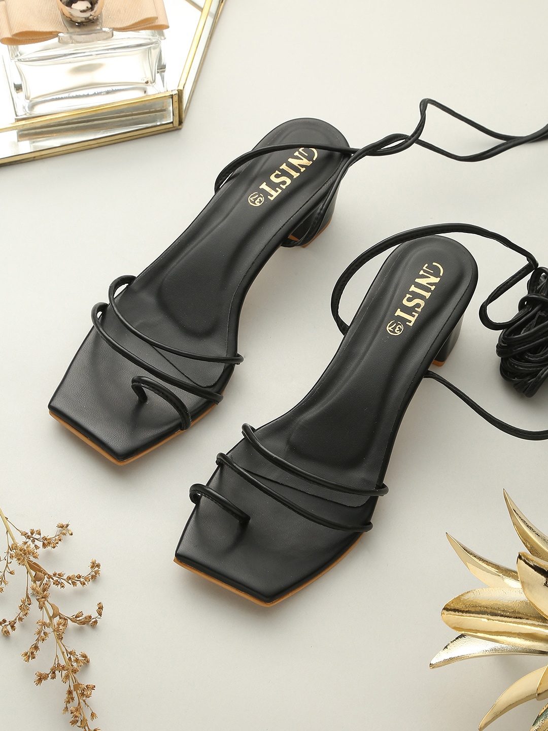 

GNIST Black Block Sandals