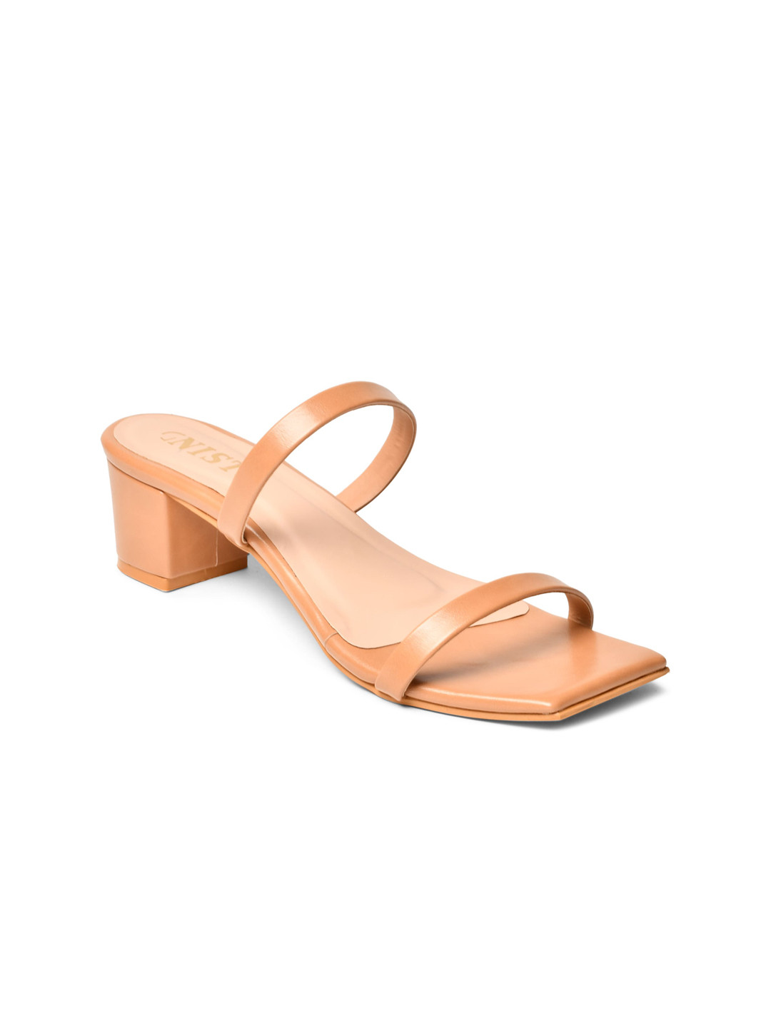 

GNIST Women Tan Brown Block Heels