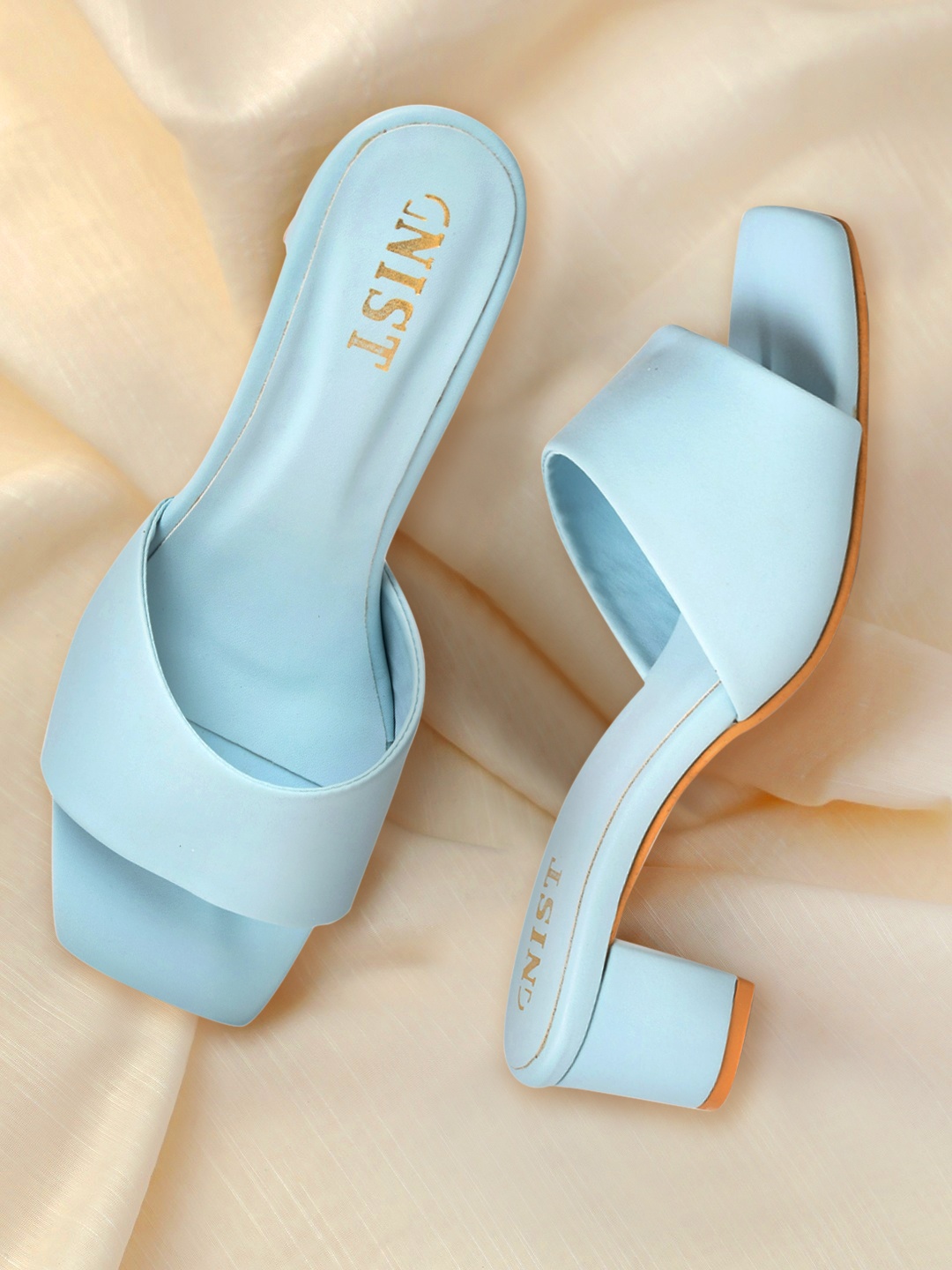 

GNIST Blue Block Sandals with Bows