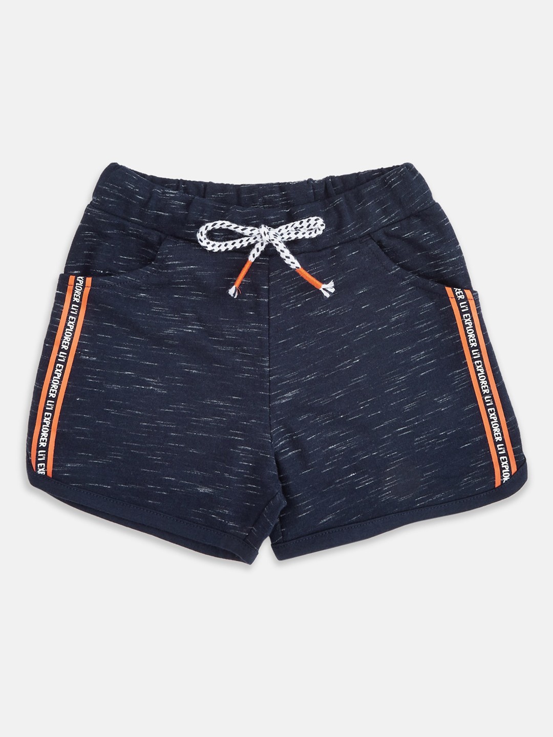 

Pantaloons Baby Boys Navy Blue Printed Regular Shorts