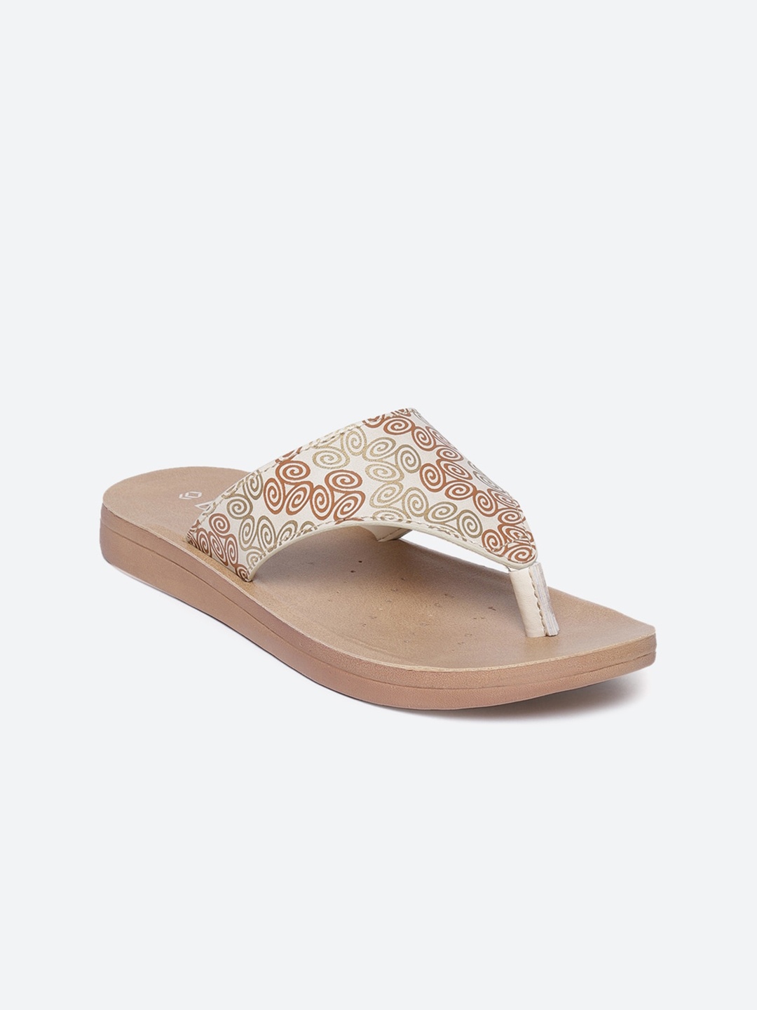 

Biba Women Off White Printed Open Toe Flats