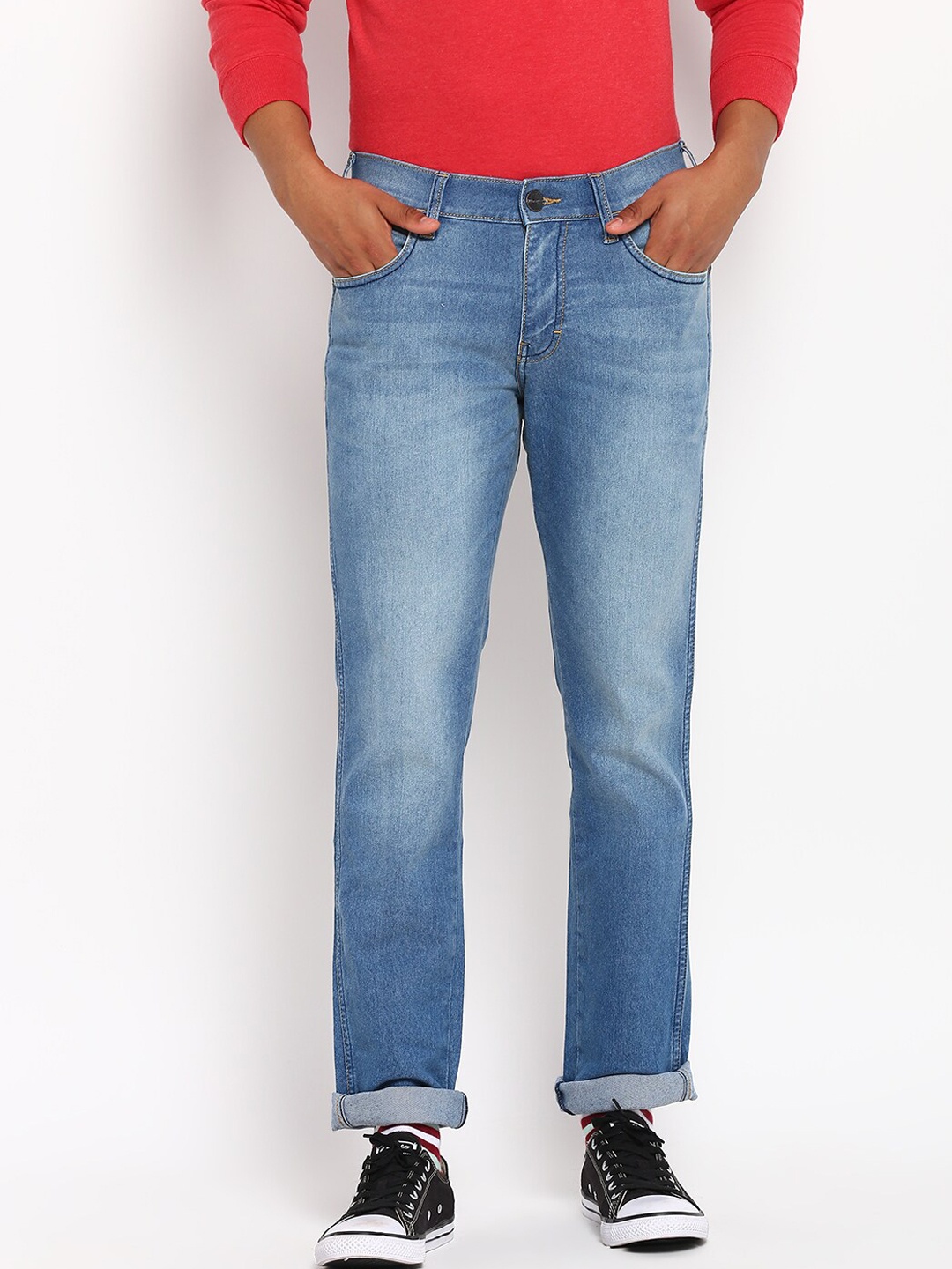 

Wrangler Men Blue Slim Fit Heavy Fade Stretchable Jeans